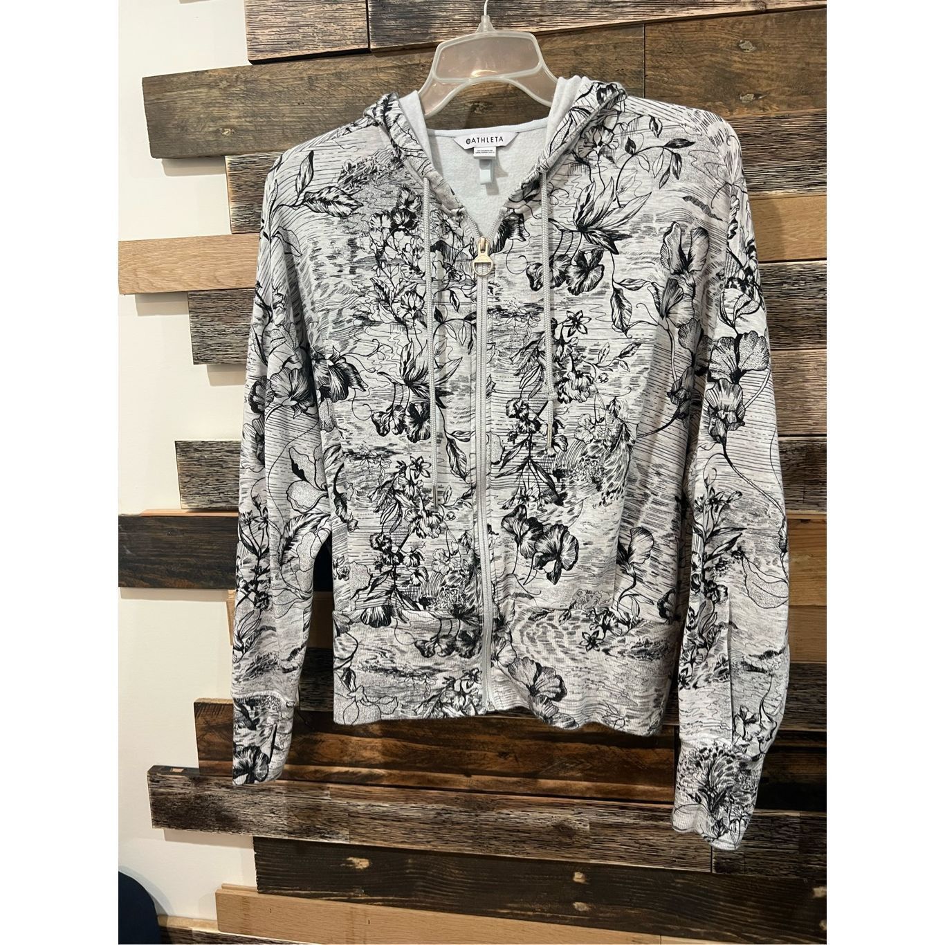 Athleta ATHLETA Balance Eden Floral Zipped Jacket Hoodie Sweatshirt Sz M Size M / US 6-8 / IT 42-44 - 3 Thumbnail