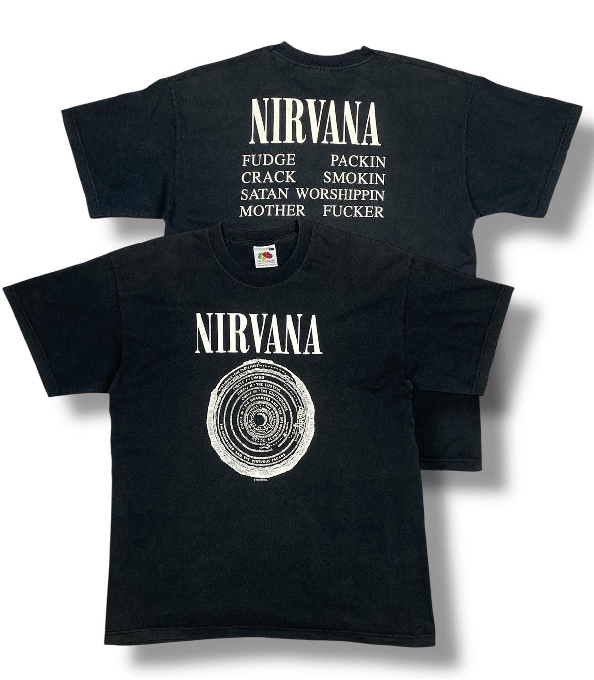 Nirvana Vintage Nirvana 1996 Dante’s Inferno Circle Graphic T-Shirt Size US L / EU 52-54 / 3 - 1 Thumbnail