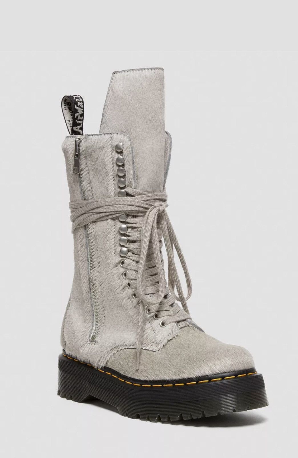 Dr. Martens × Rick Owens Rick Owens Dr. Martens Pony Hair Platform Boots *Brand New* Size US 12 / EU 45 - 1 Thumbnail