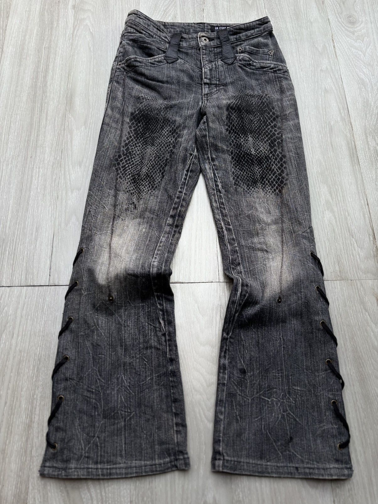 Japanese Brand CA C’EST CA lace-up flare jeans Size US 26 / EU 42 - 1 Thumbnail