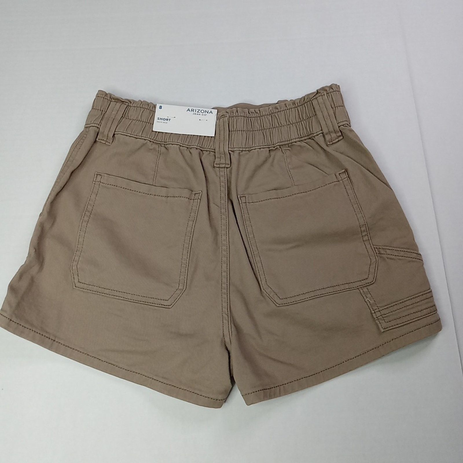 Arizona Jean Co. NWT Arizona Jean High-Rise Shorts Womens Size 8 Taupe Floral Size 30" / US 8 / IT 44 - 4 Thumbnail