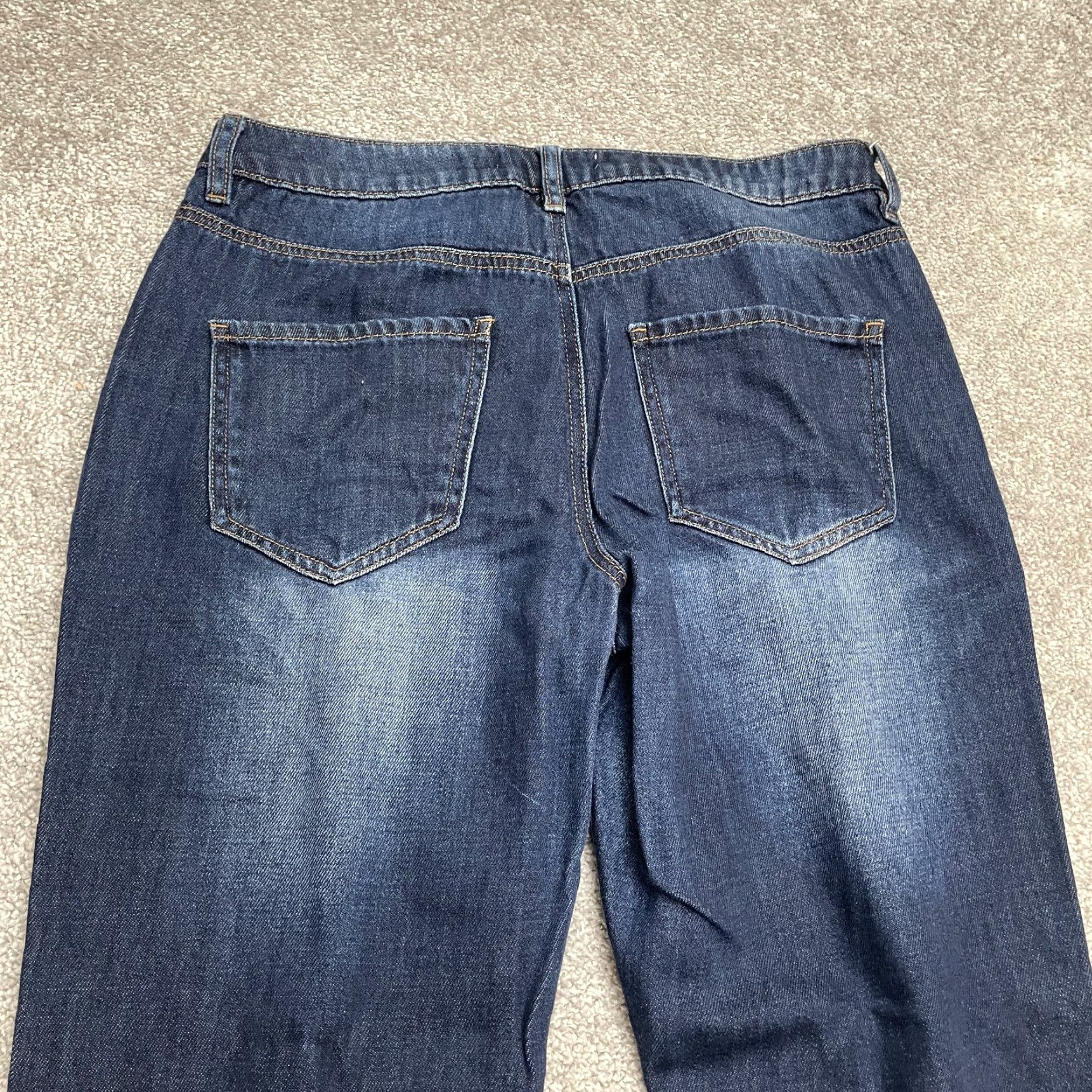 Vintage Refuge Denim Jeans Womens 10 High Rise Distressed Mom Blue 32x27 Button Size 32" / US 10 / IT 46 - 4 Thumbnail