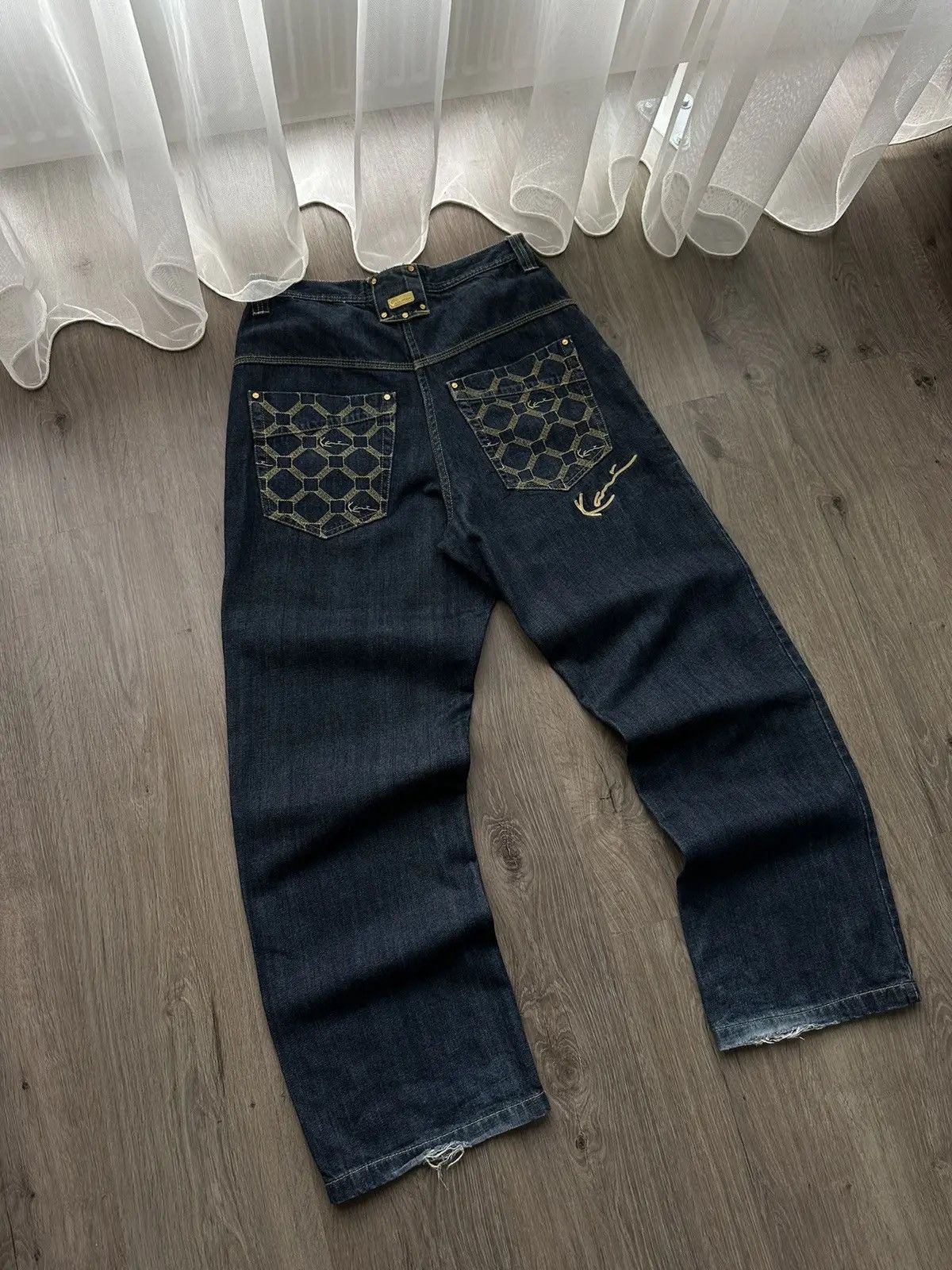 Karl Kani × Vintage Vintage Karl Kani Baggy Blue Rap Y2K Pants Size US 32 / EU 48 - 3 Thumbnail