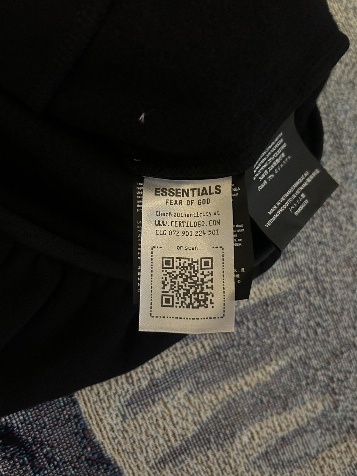 Essentials × Fear of God Essentials NBA Hoodie Black Size US XS / EU 42 / 0 - 5 Thumbnail