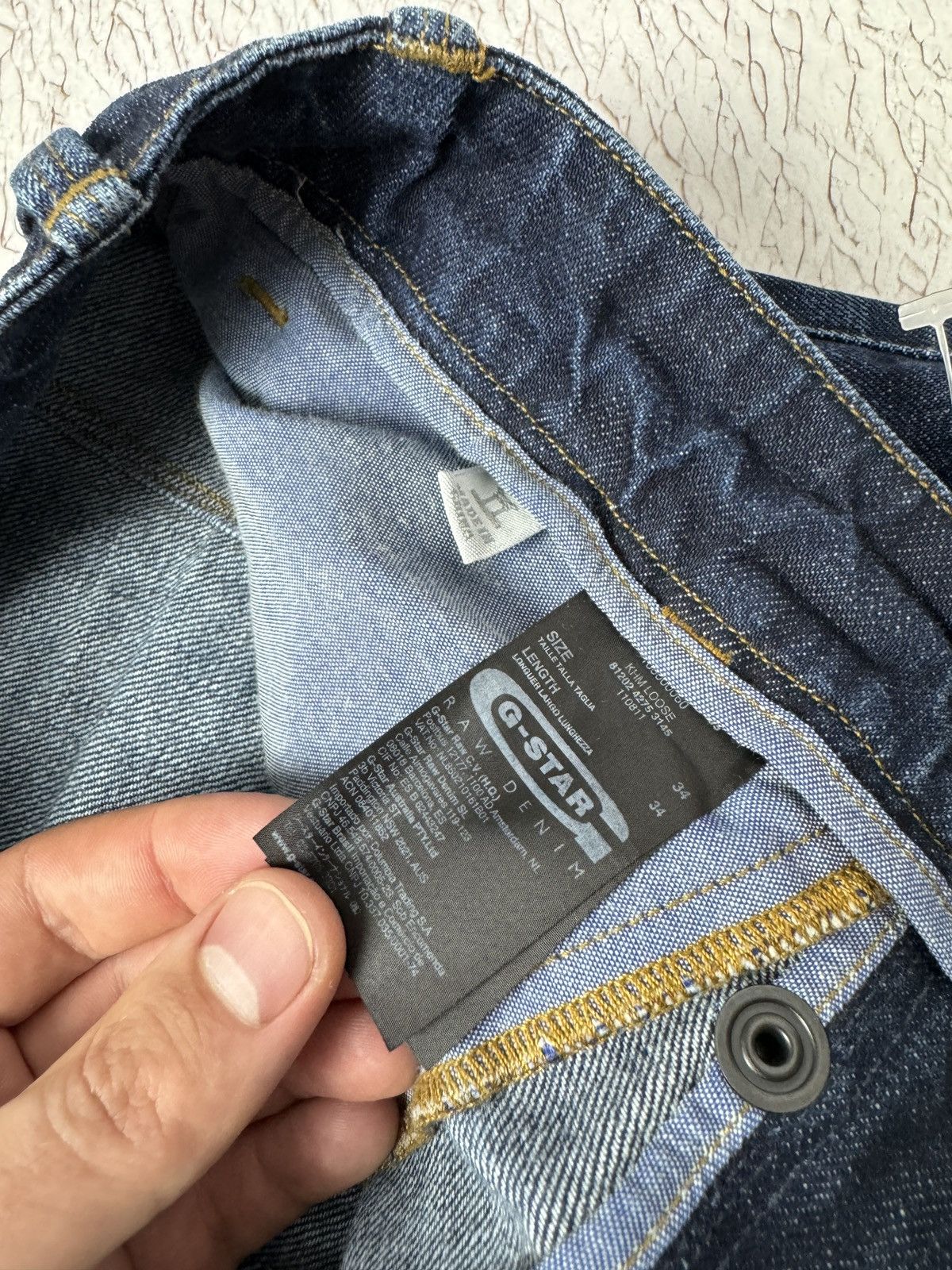 G-Star G-Star Raw KHM Loose selvedge buckle back heavy jeans Size US 34 / EU 50 - 13 Thumbnail