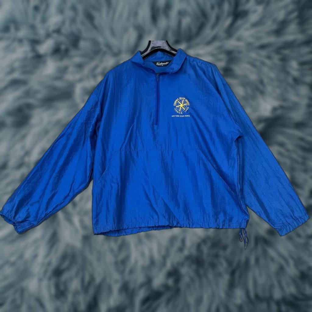 Vintage VINTAGE Sportsmaster Jacket XL Mens Blue Nylon Windbreaker Retro Coach Made in USA Size US XL / EU 56 / 4 - 1 Thumbnail
