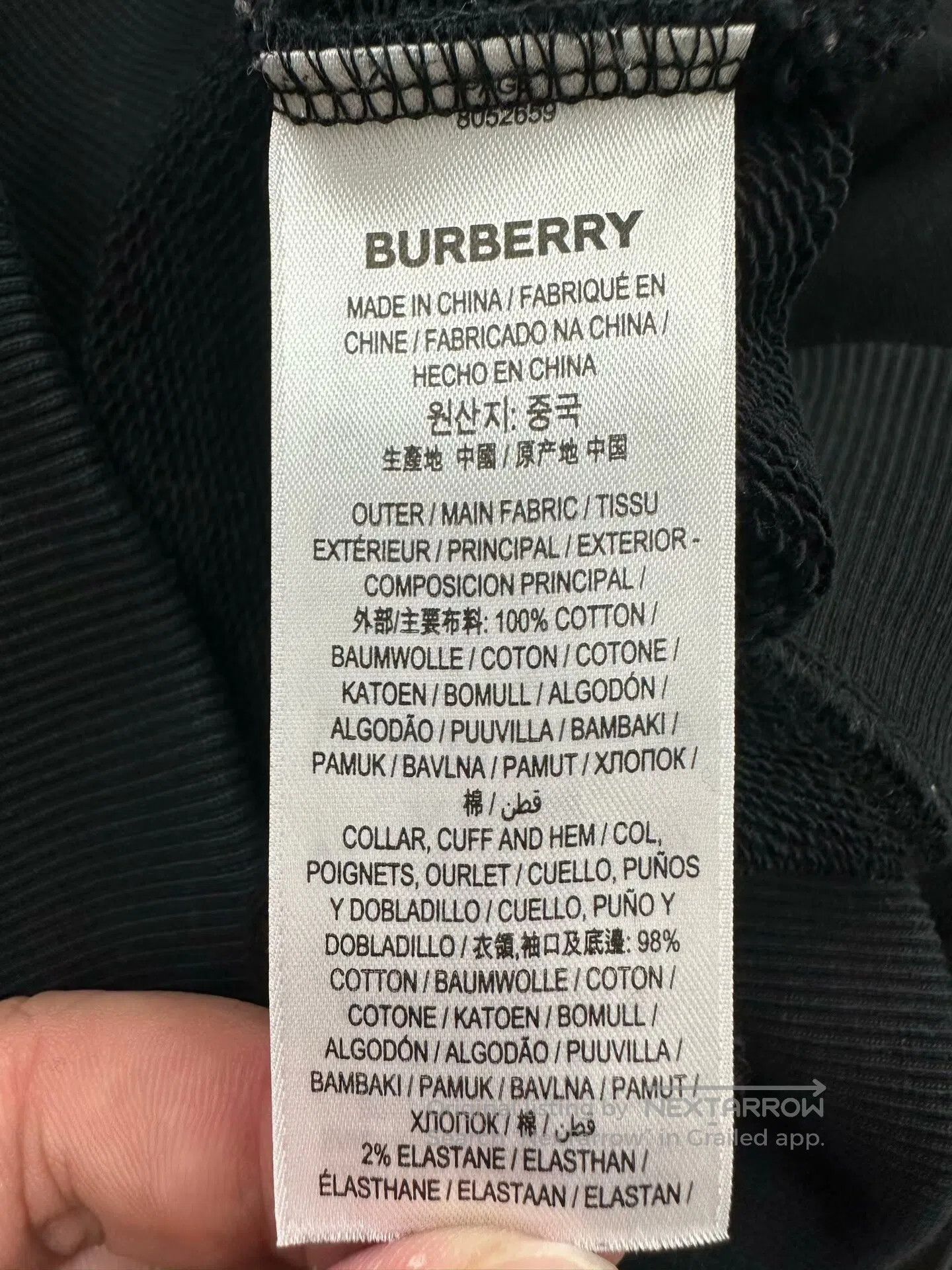 Burberry Burberry Black Letter印花 Logo Long-sleeve Sweatshirt| Size US S / EU 44-46 / 1 - 4 Thumbnail