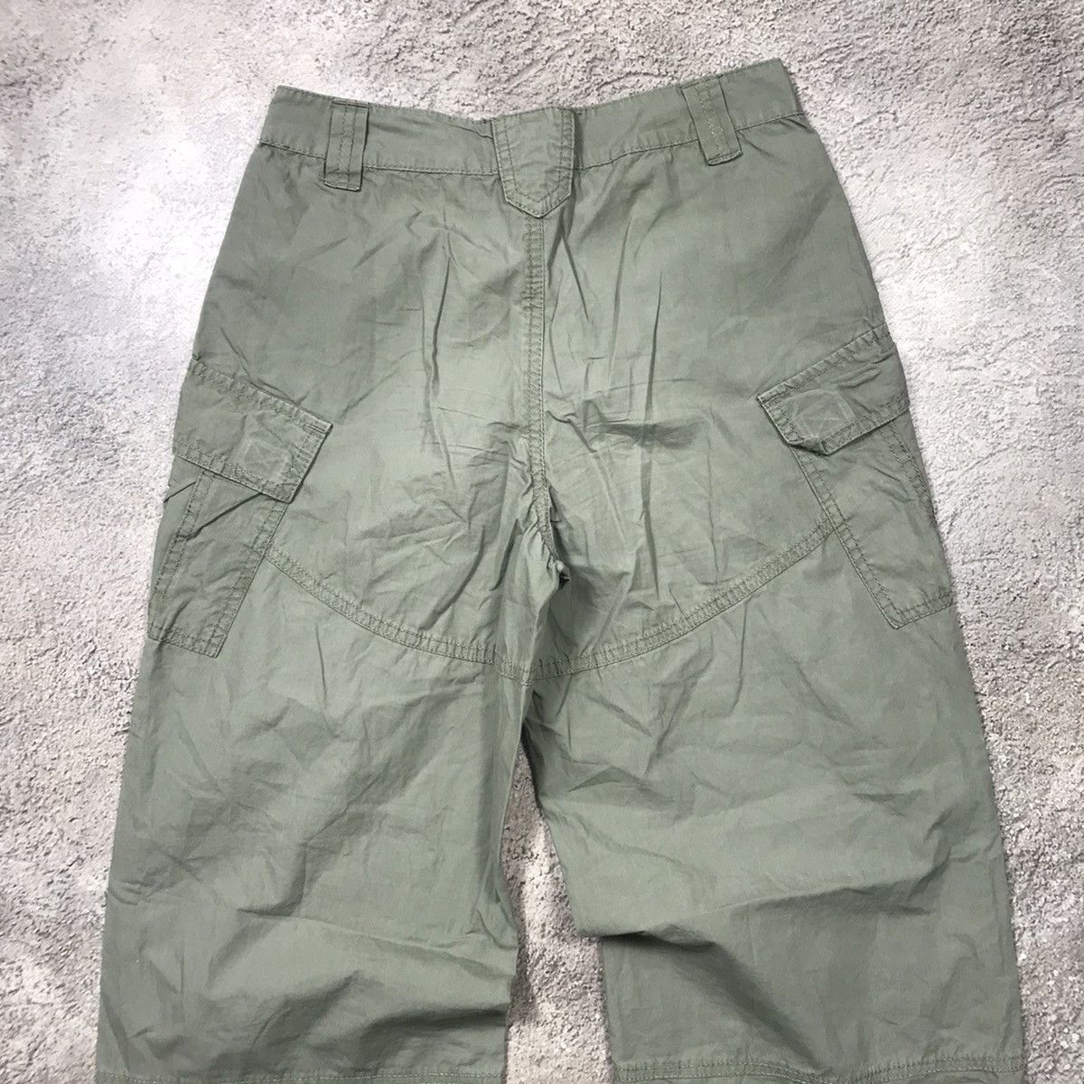 Vintage Vintage Y2K Baggy Cargo Pants Olive Streetwear Gorpcore 25 Size 25" / US 0 / IT 36 - 4 Thumbnail