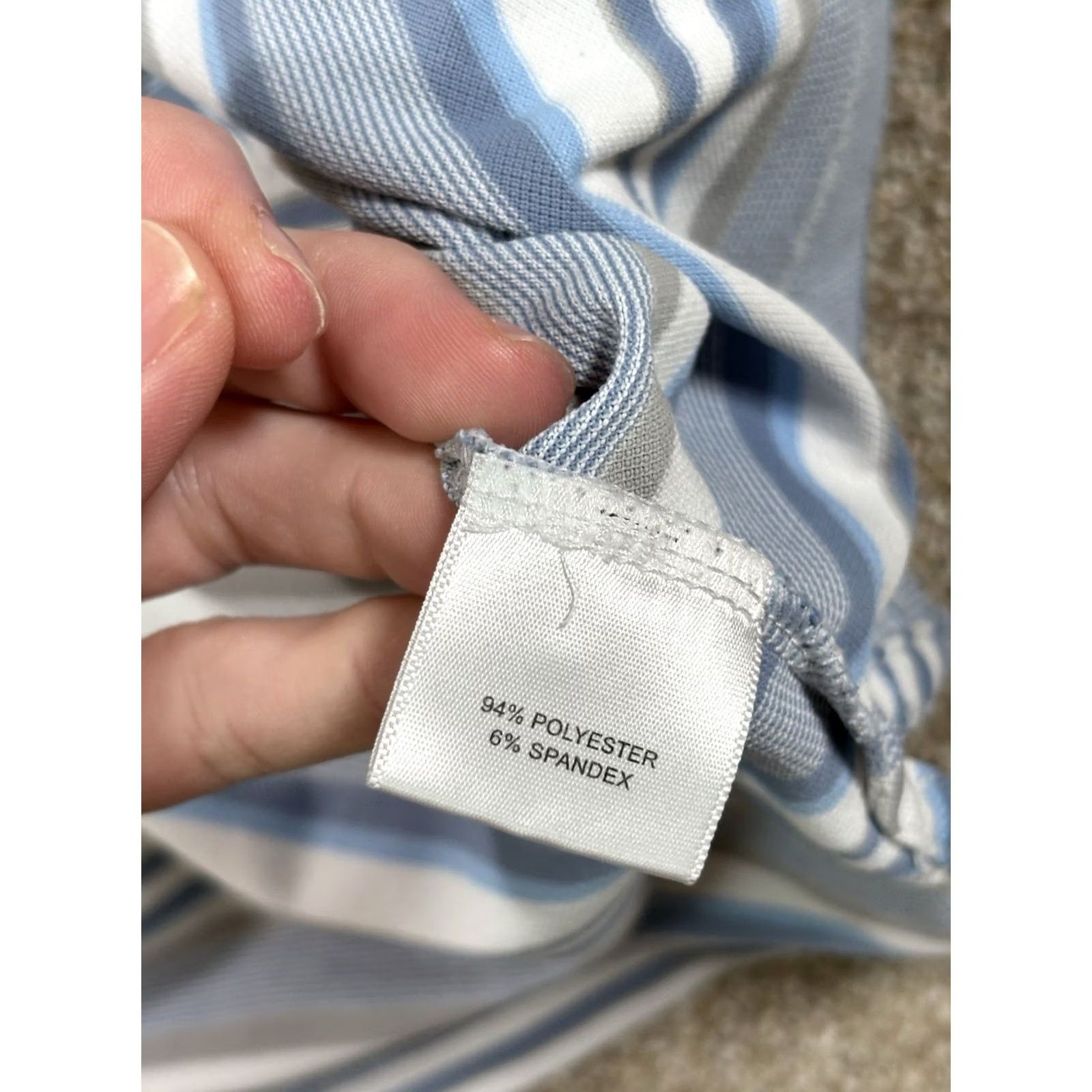 Peter Millar Peter Millar Polo Shirt Blue White Striped Embroidered Performance Golf • Sz XL Size US XL / EU 56 / 4 - 5 Thumbnail
