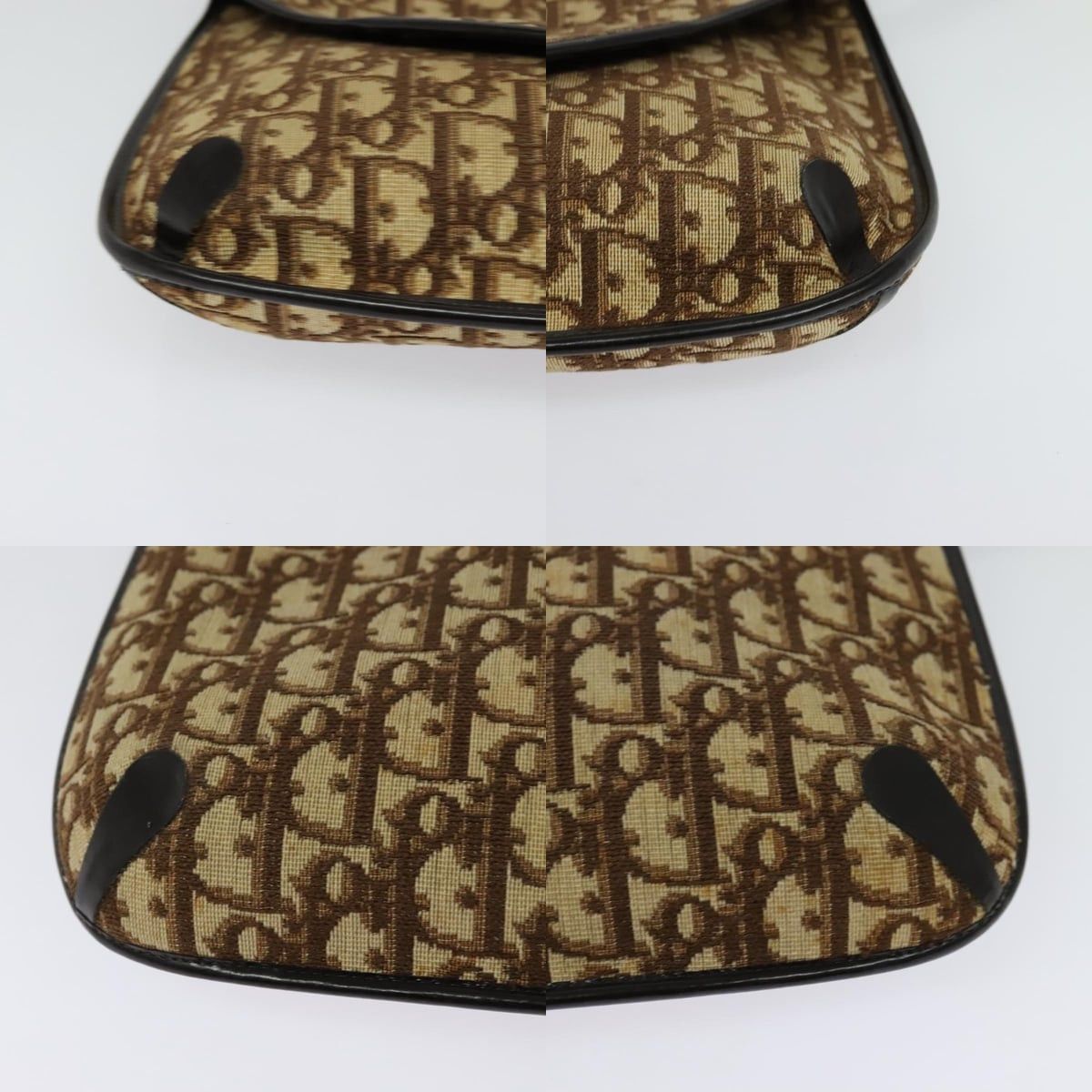 Dior DIOR Trotter Canvas Shoulder Bag Brown Gold Size ONE SIZE - 10 Thumbnail