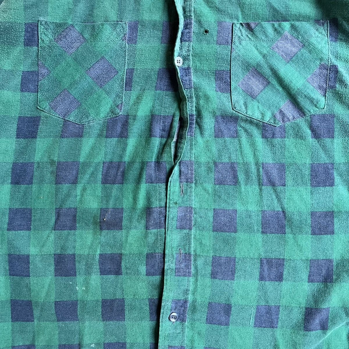 Vintage Thrashed 1980s checkerboard thermal flannel L/XL Size US XL / EU 56 / 4 - 6 Thumbnail
