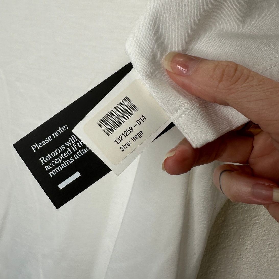 The Row NWT The Row White Chiara Cotton Crewneck Back Seam T-Shirt L Size L / US 10 / IT 46 - 6 Thumbnail