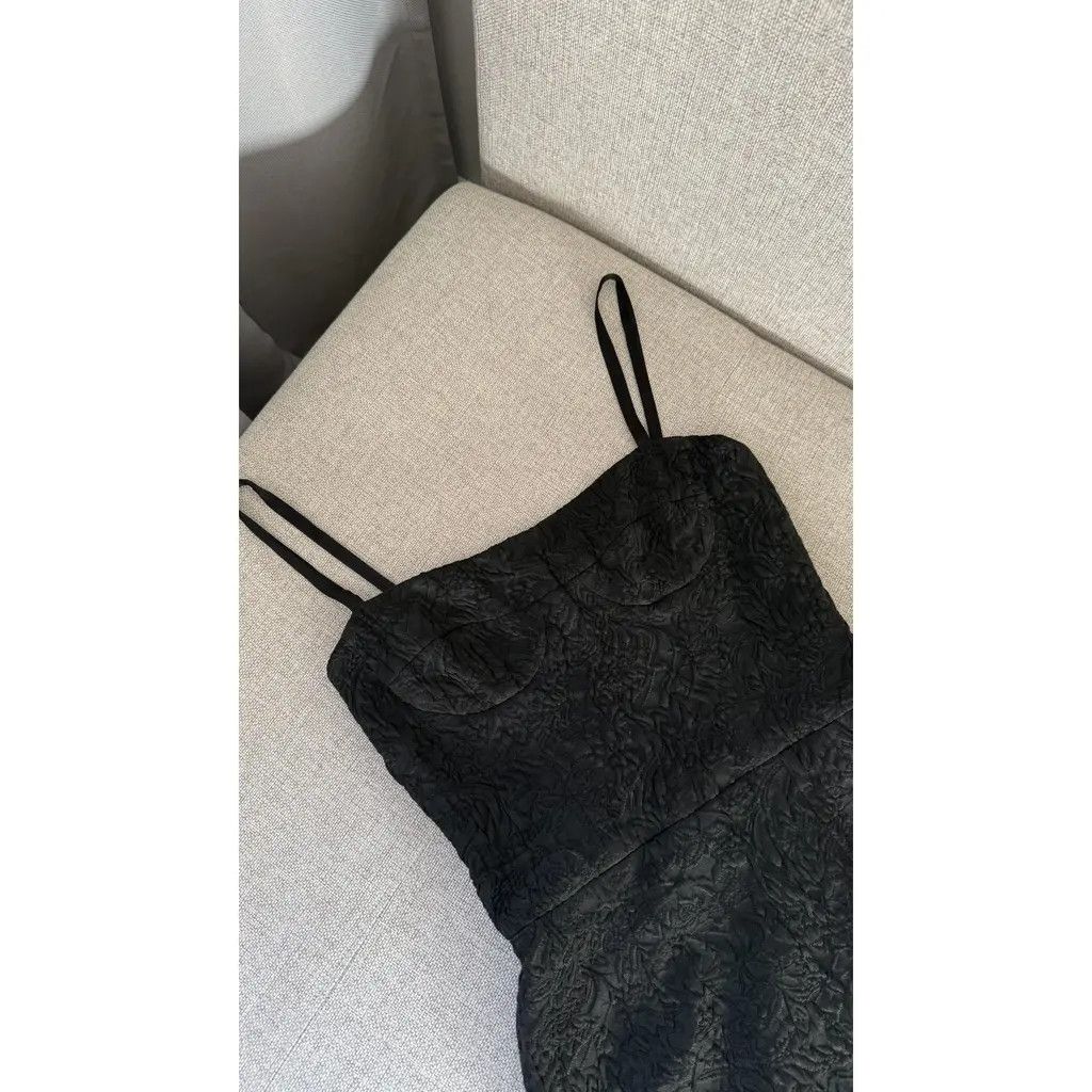 Dolce & Gabbana Dolce & Gabbana Black Textured Mini Dress Corset Size IT 38 Size XS / US 0-2 / IT 36-38 - 3 Thumbnail