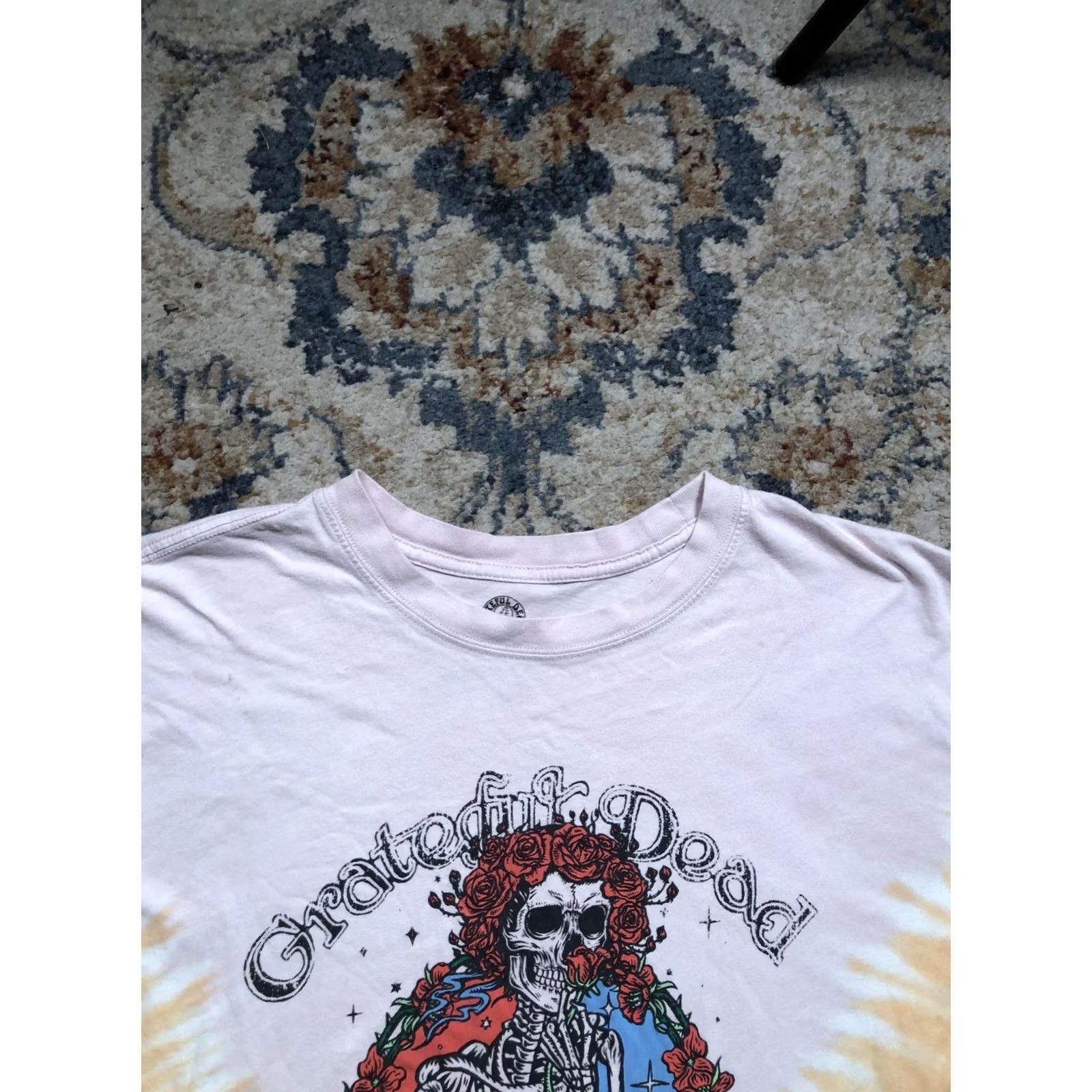 Vintage Grateful Dead Shirt Mens Large Tie Dye Skeleton Roses Graphic Band Rock Tee Size US L / EU 52-54 / 3 - 2 Thumbnail