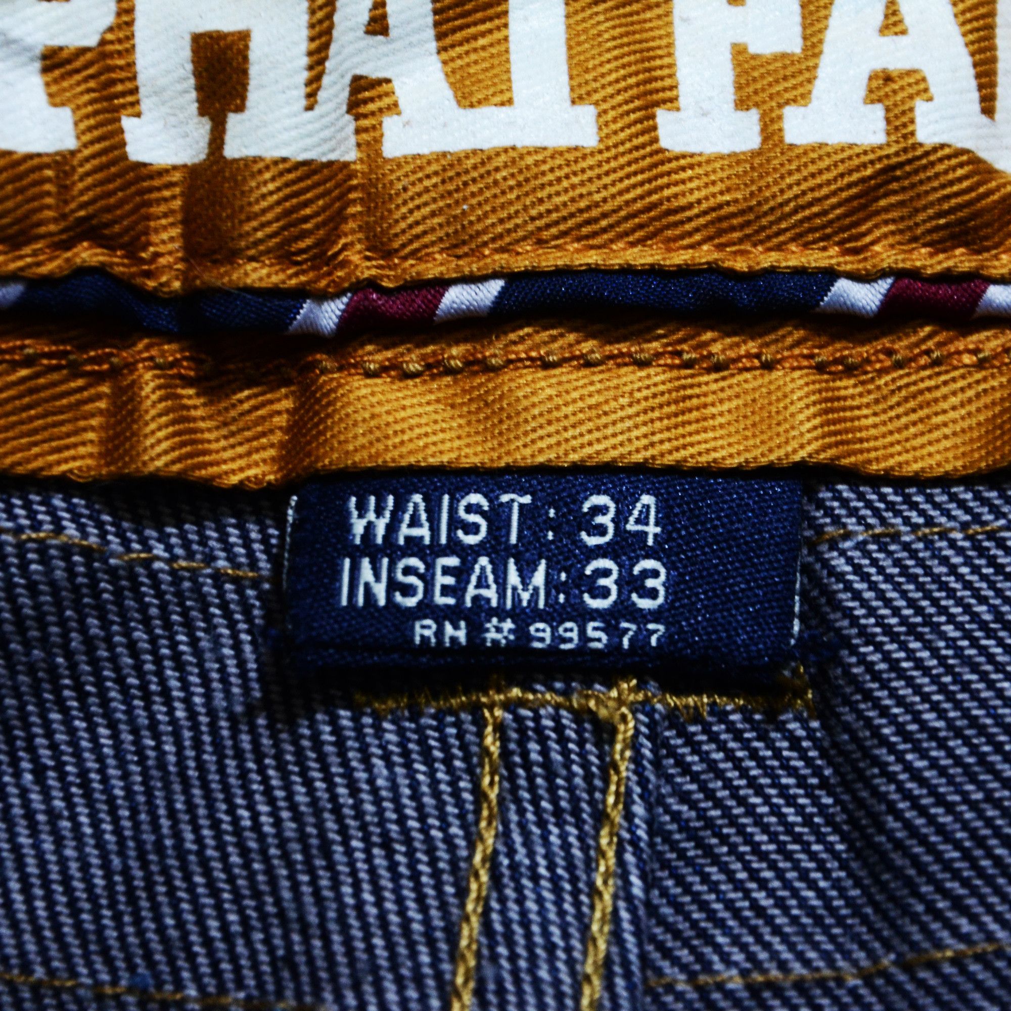 Phat Farm PF Jeans 34 x 33 Heavy Duty Raw Denim 90s Hiphop Streetwear Size US 34 / EU 50 - 5 Thumbnail