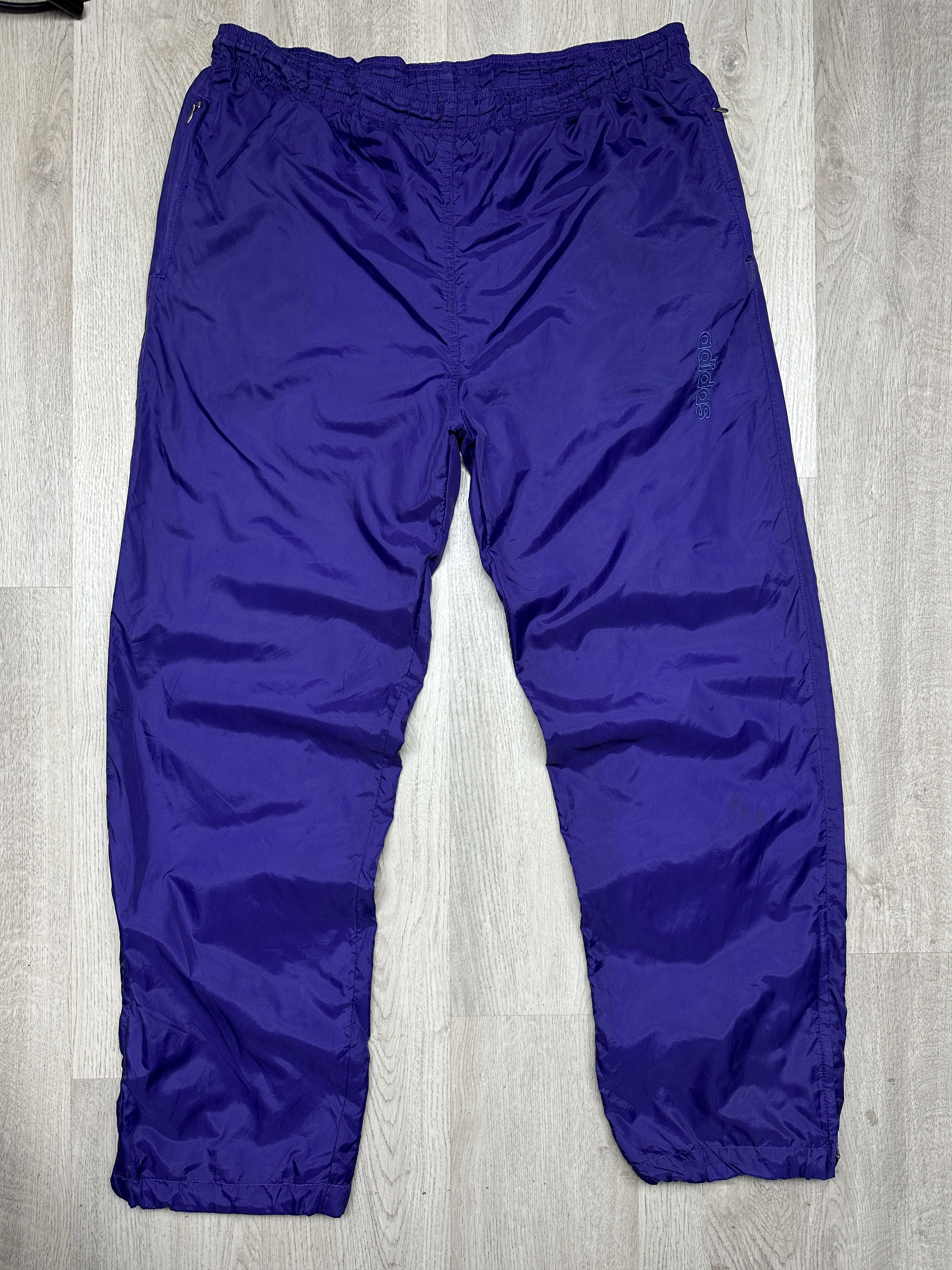 Adidas Adidas 90s Vintage Nylon Mens Track Pants Size US 34 / EU 50 - 1 Thumbnail