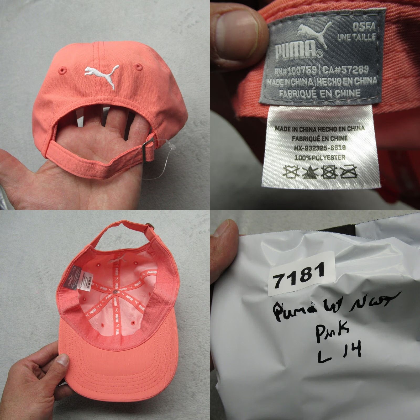 Puma PUMA Cap Womens One Size Pink Evercat Yates Adjustable OSFA Moisture Wicking NEW Size ONE SIZE - 8 Thumbnail