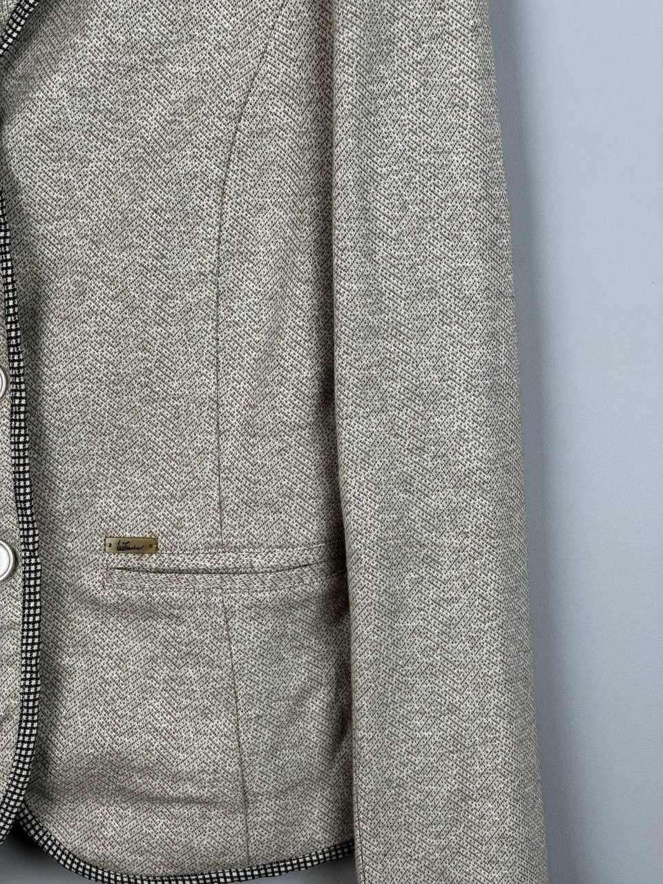Designer Luis Trenker Classic Beige Blazer Luxury Made In Italy Size S / US 4 / IT 40 - 5 Thumbnail