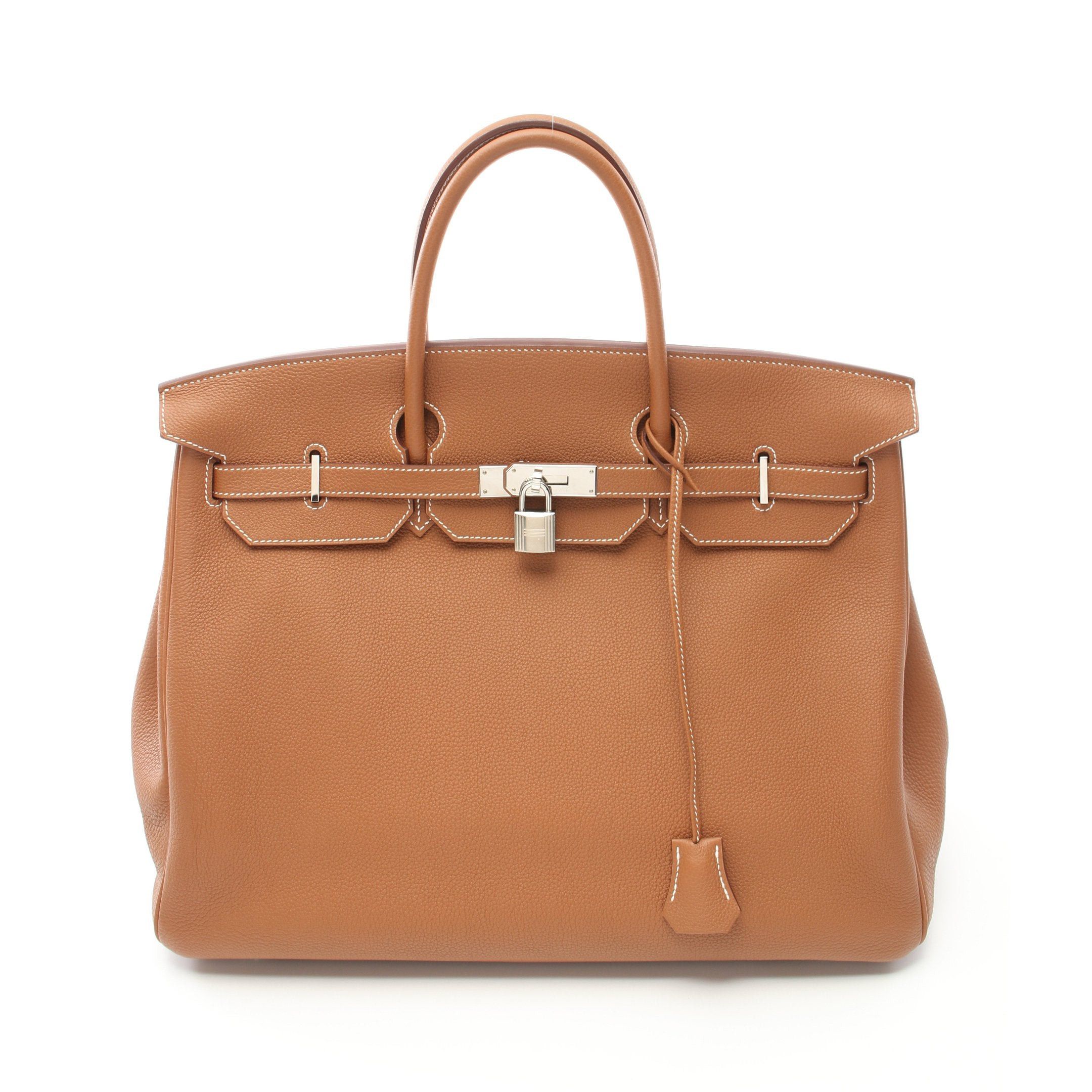 Hermes Hermes Birkin 40 Gold Handbag Togo Light Brown Silver Hardware B Stamp Size ONE SIZE - 1 Thumbnail