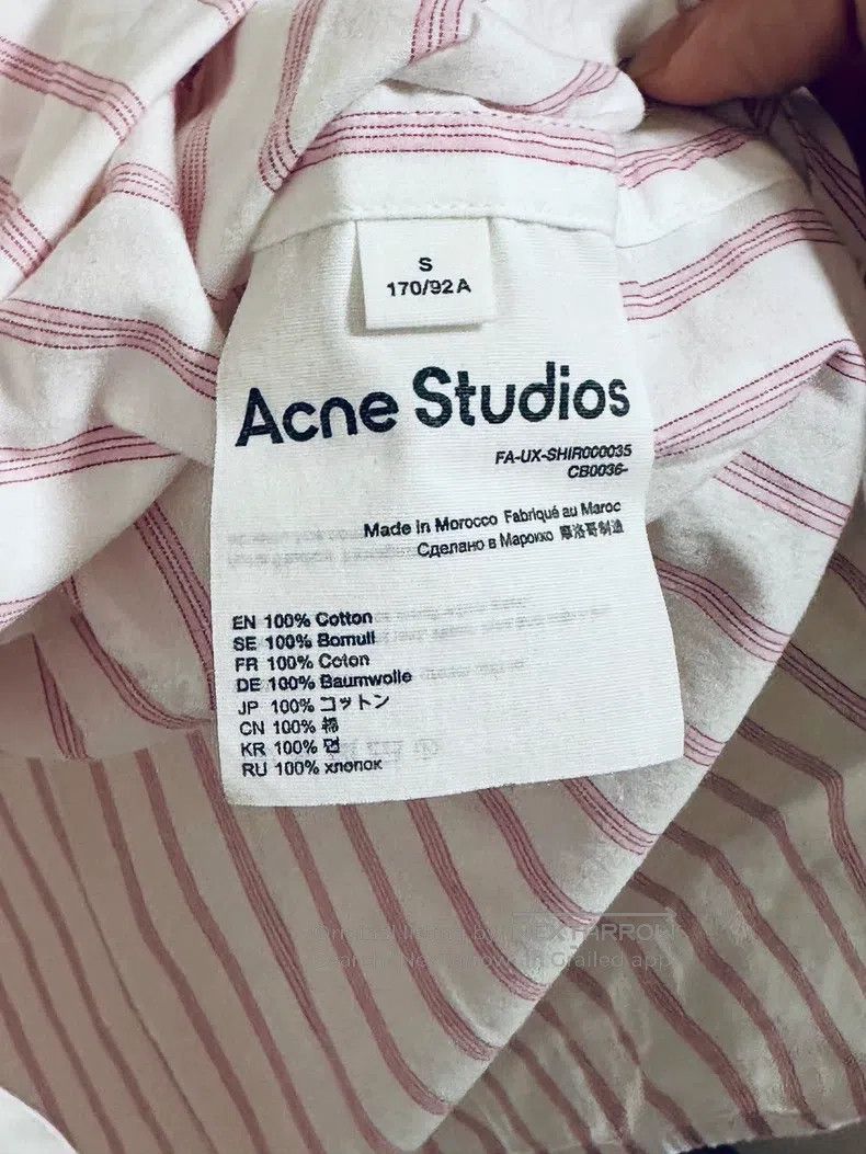 Acne Studios Acne Studios Pink and White Striped Long Sleeve Shirt Size S / US 4 / IT 40 - 4 Thumbnail