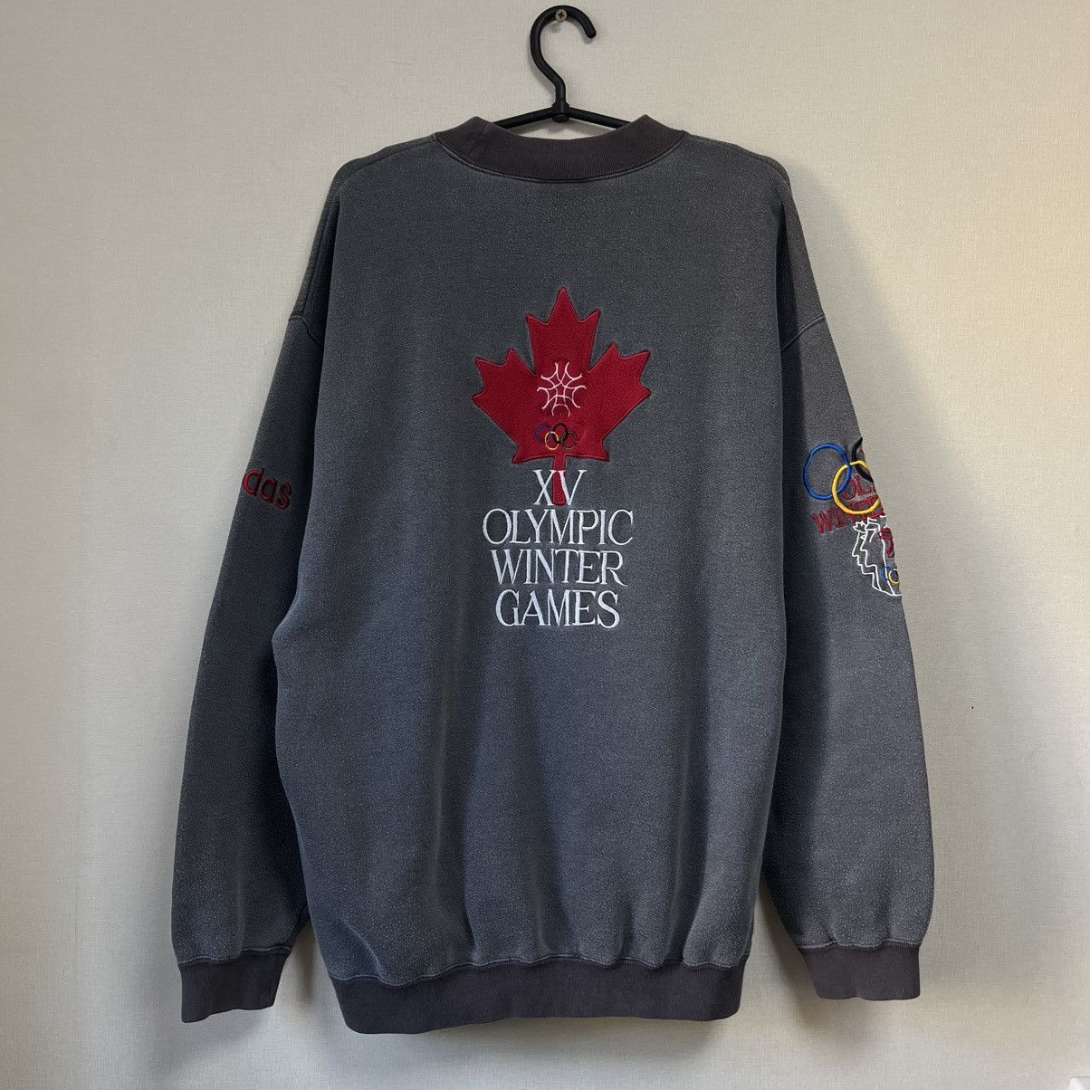 Adidas Adidas 1988 Calgary XV Olympic Winter Games Sweatshirt Rare Size US L / EU 52-54 / 3 - 8 Thumbnail