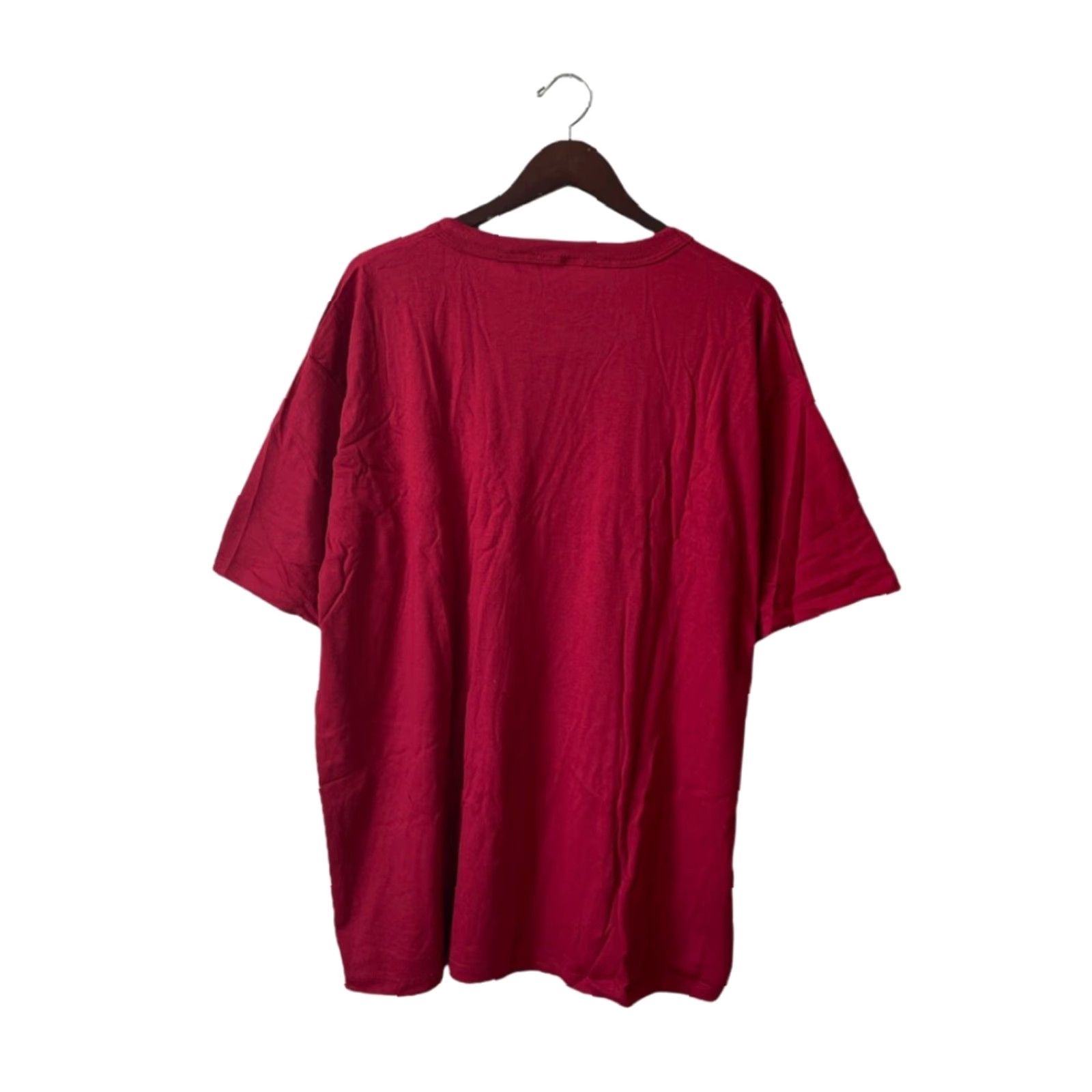 Russell Athletic VINTAGE Russell Athletic T-Shirt Mens XXL Deadstock NWOT 90s Made in USA Cardinal Red Crew Neck Short Sleeve 34" long 24" across 9" arms Mens Size US XXL / EU 58 / 5 - 4 Thumbnail