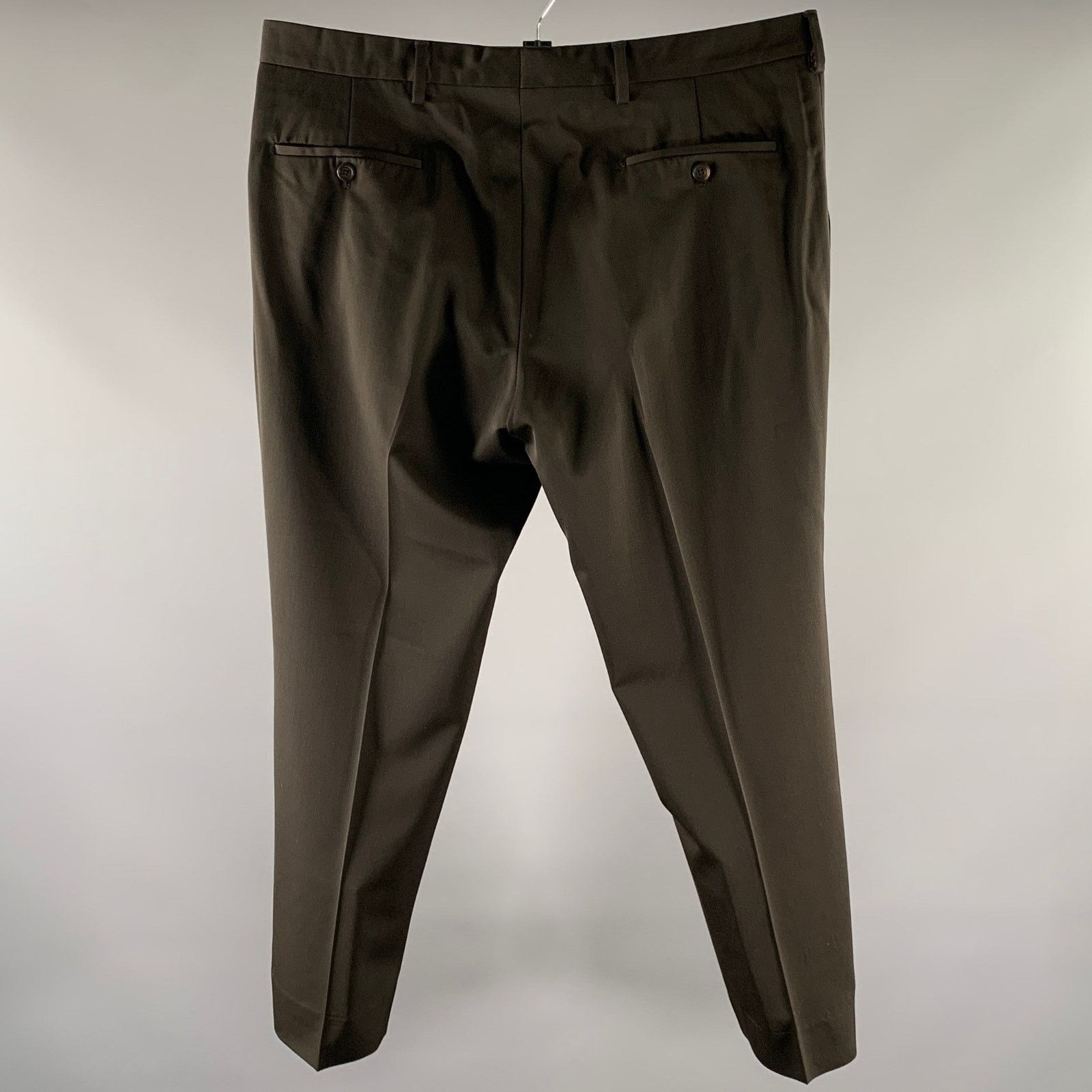Prada PRADA Size 38 Brown Wool Button Fly Dress Pants Size US 38 / EU 54 - 2 Thumbnail
