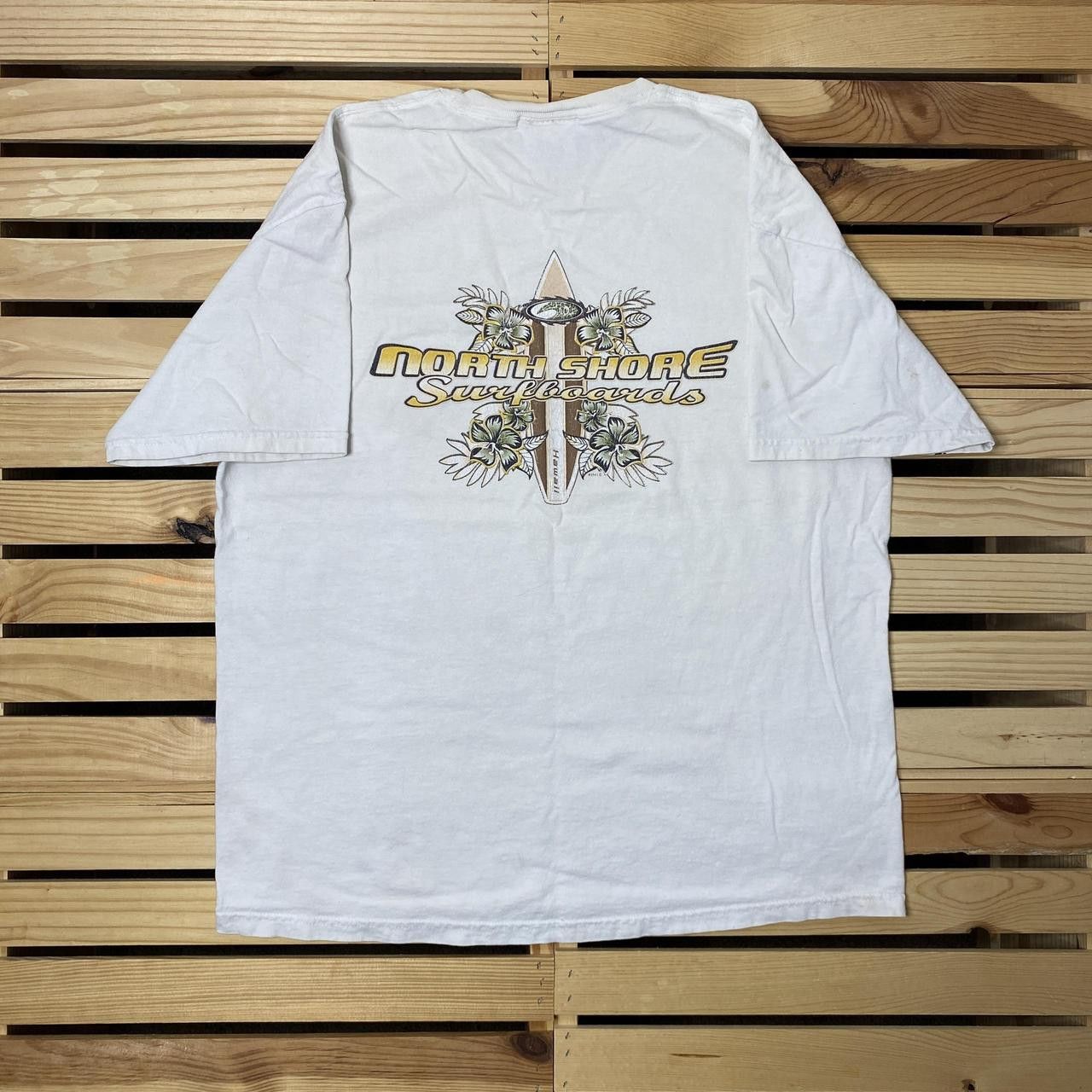 Hanes Vintage North Shore, HI Surfboards White Surf Tee Size Large Size US L / EU 52-54 / 3 - 1 Thumbnail