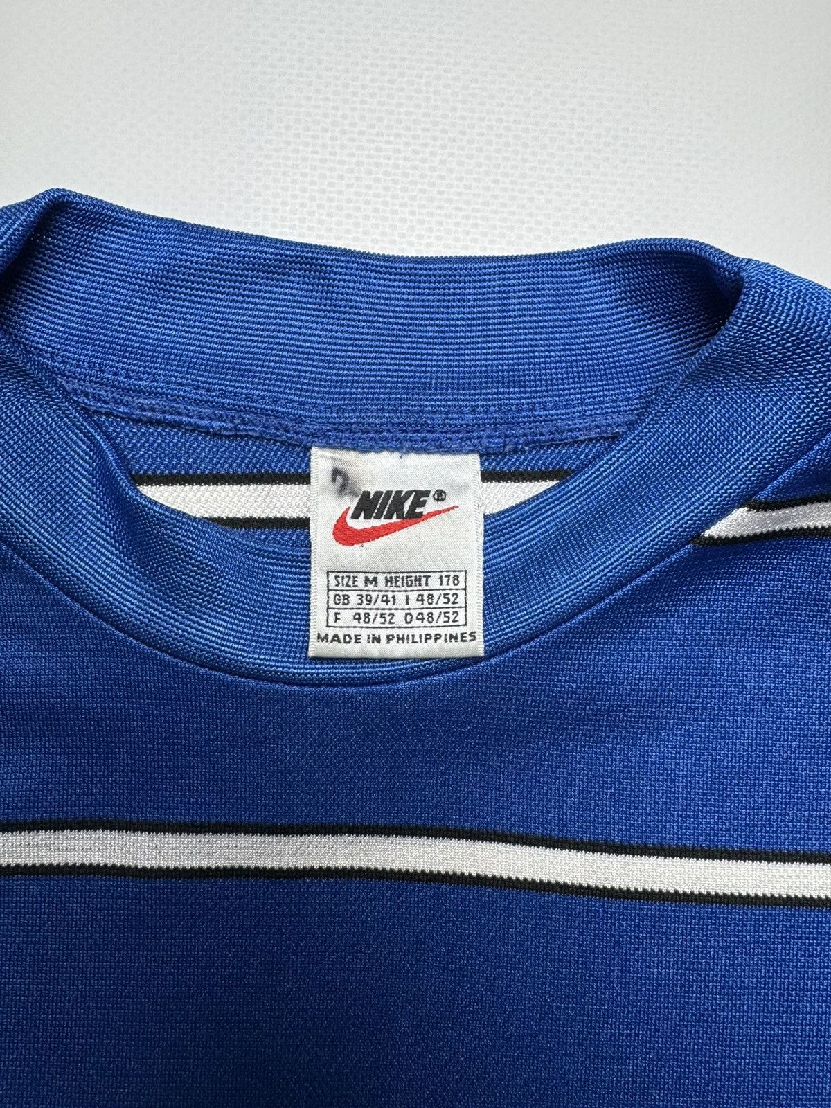 Nike Vintage 90s Nike Striped Centered Swoosh Tee Size US M / EU 48-50 / 2 - 4 Thumbnail