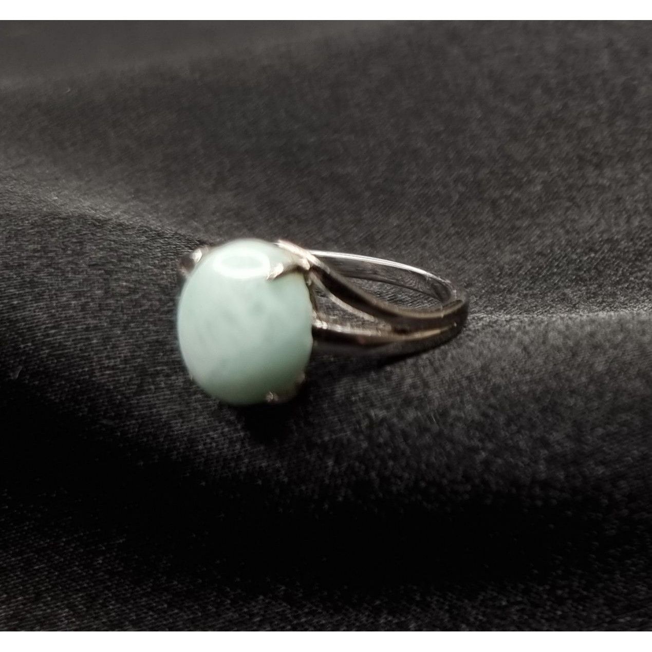 The Unbranded Brand 925 Sterling Silver Ring With Green Stone Gemstone Size ONE SIZE - 1 Thumbnail