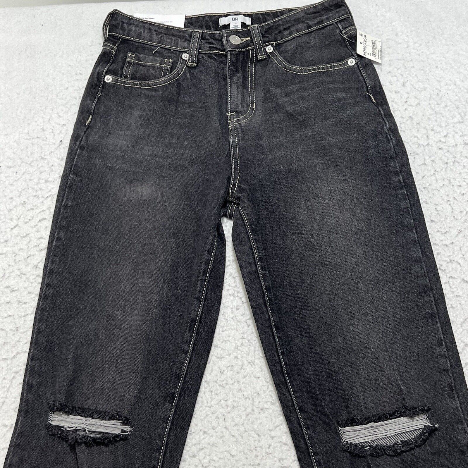 Nordstrom BP Straight Leg Mid Rise Black Dark Wash Denim Nordstrom Size 25" / US 0 / IT 36 - 2 Thumbnail