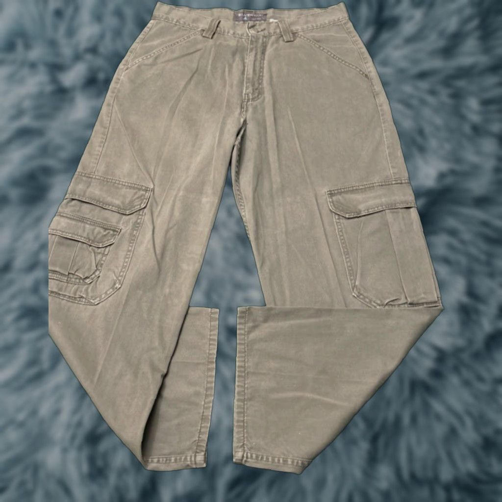 Levi's VINTAGE Levi's Silvertab Baggy Cargo Pants Mens Size 33 Green 90s Skater Grunge Y2K Punk Cargo Pants Mens Size US 33 - 1 Thumbnail