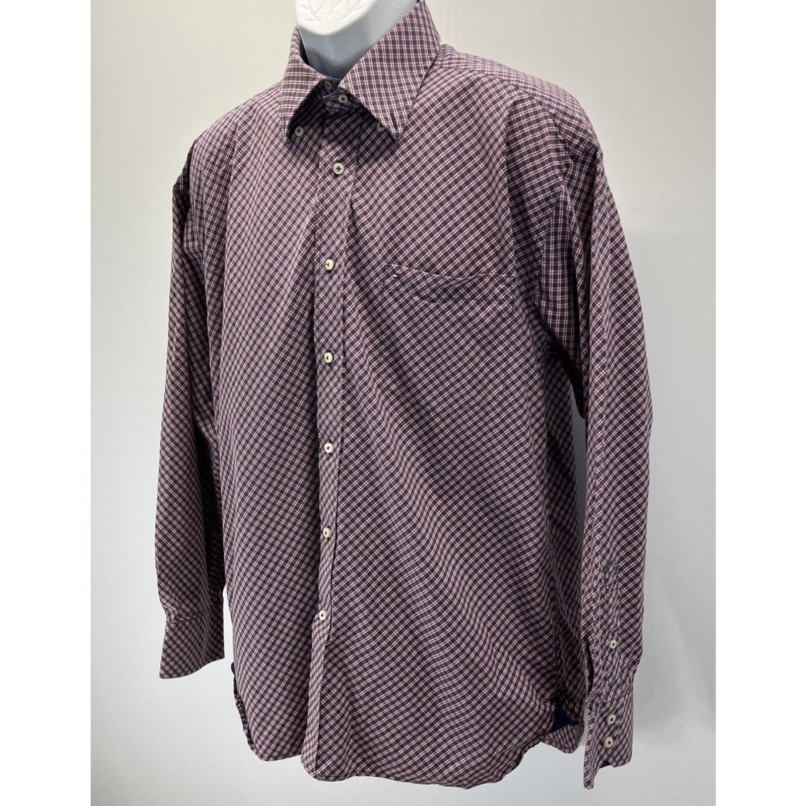 Tommy Hilfiger Men’s Tommy Hilfiger 80’s 2 Ply Flip Cuff Button Up Shirt L Size US L / EU 52-54 / 3 - 3 Thumbnail