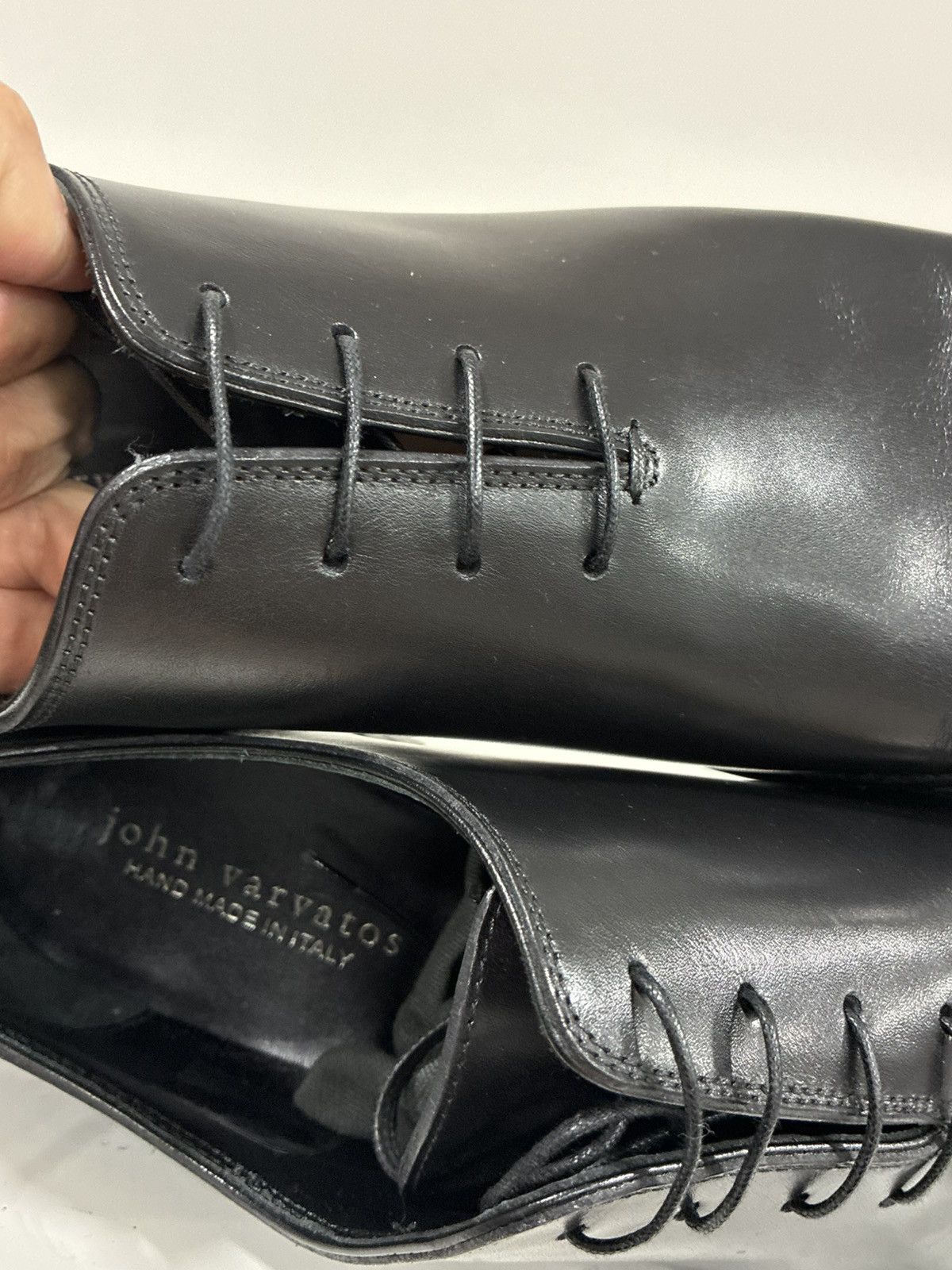 John Varvatos Regent Black Leather Oxford Size 11.5 Size US 11.5 / EU 44-45 - 12 Thumbnail