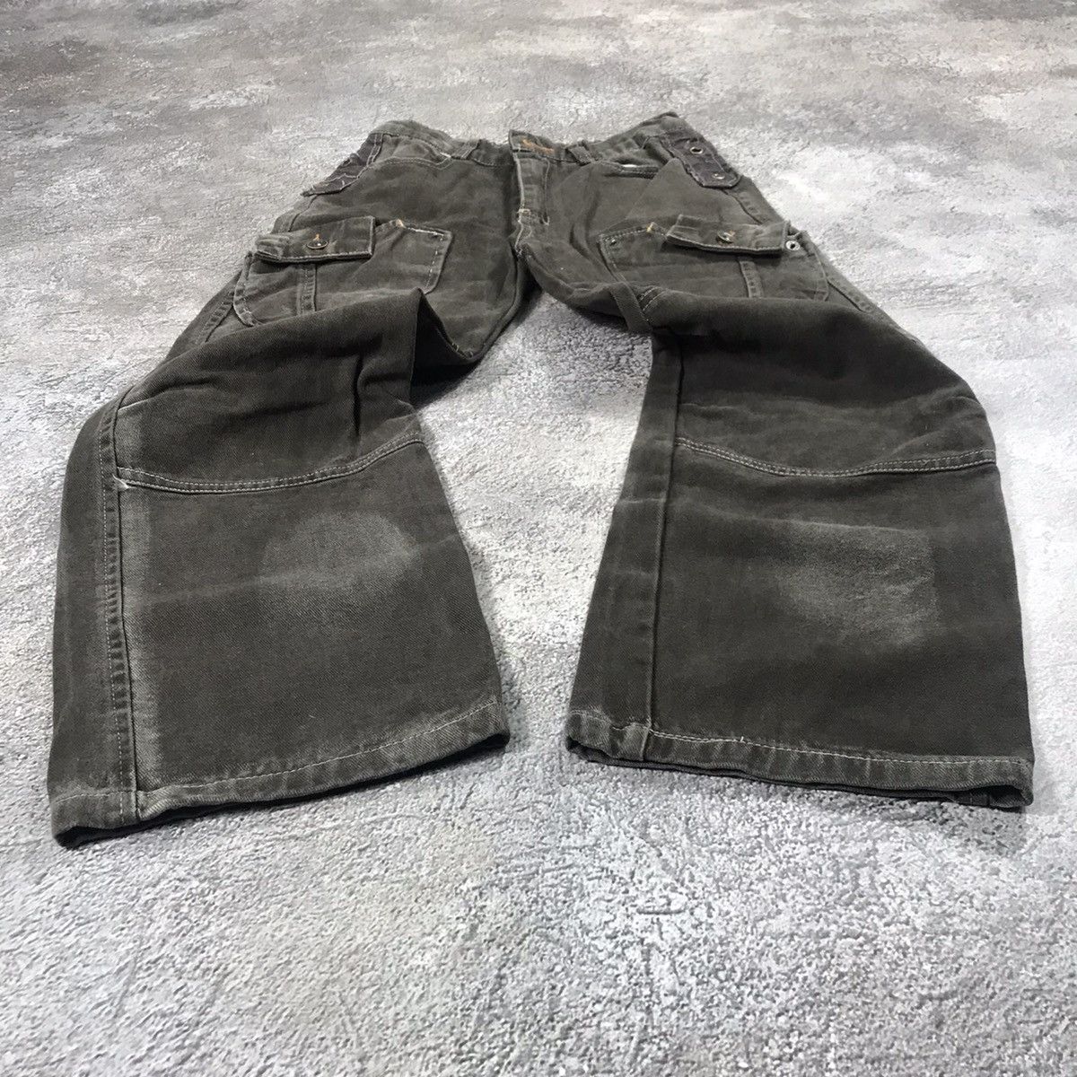 Vintage Vintage 90s Japanese Baggy Cargo Pants Flared Parachute Y2K Size 28" / US 6 / IT 42 - 1 Thumbnail