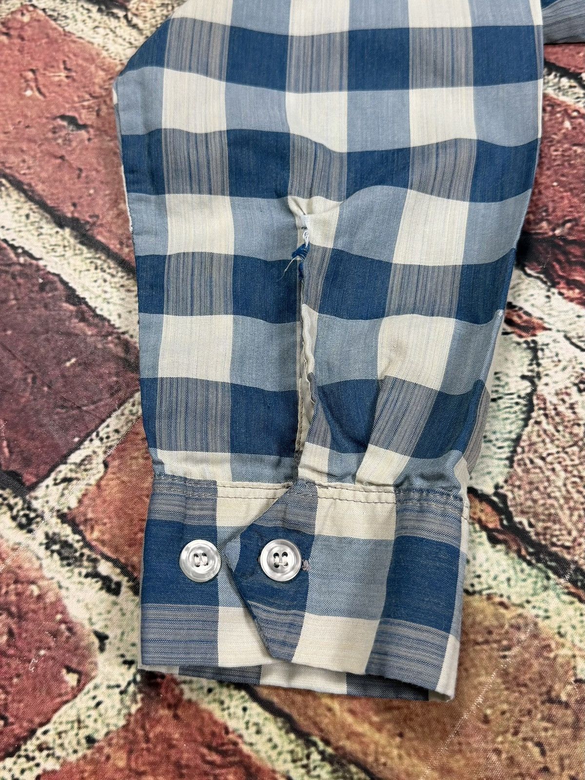 Sears Vintage 60s 70s Sears Premiere Loop Collar Plaid Shirt Size US L / EU 52-54 / 3 - 14 Thumbnail