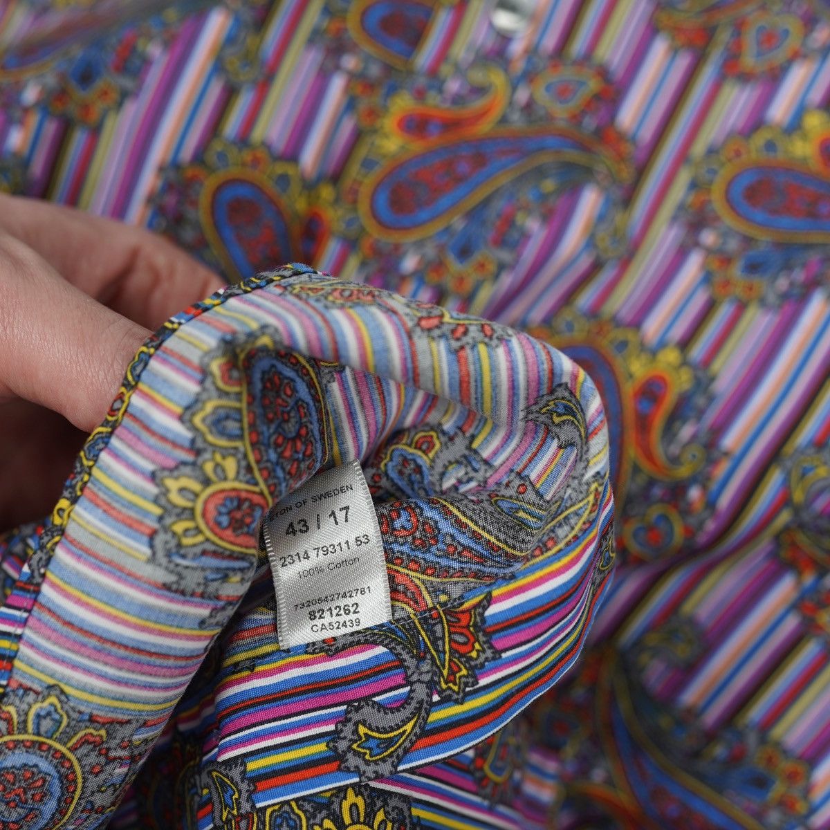Eton Eton Shirt Purple Multicolor Printed Pattern Size US XL / EU 56 / 4 - 8 Thumbnail