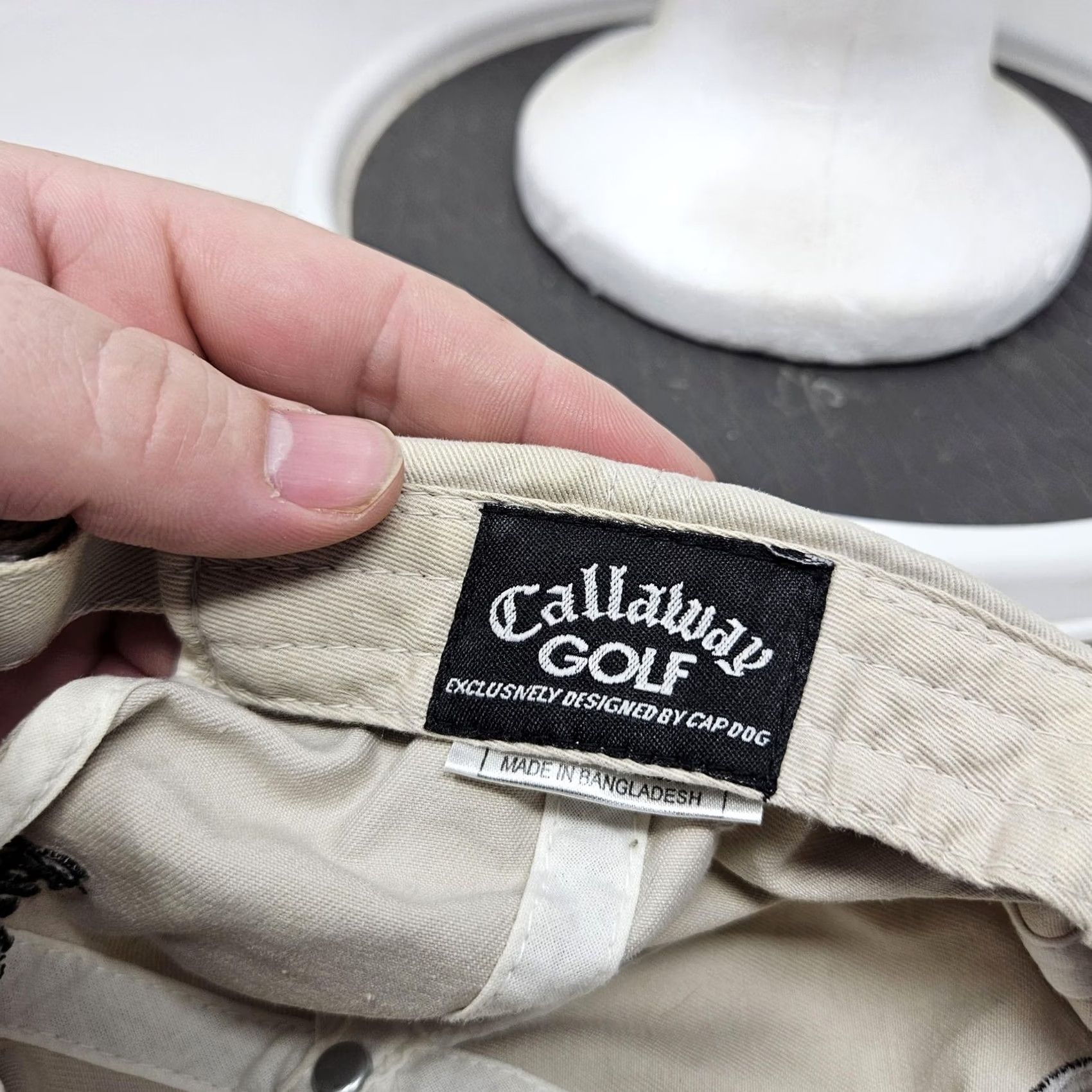 Callaway Callaway Golf Hat Cap Strap Back Beige Embroidered VFT Mens Baseball One Size Beige Mens Golf Hat Cap Strap Back Embroidered VFT Callaway Size ONE SIZE - 7 Thumbnail