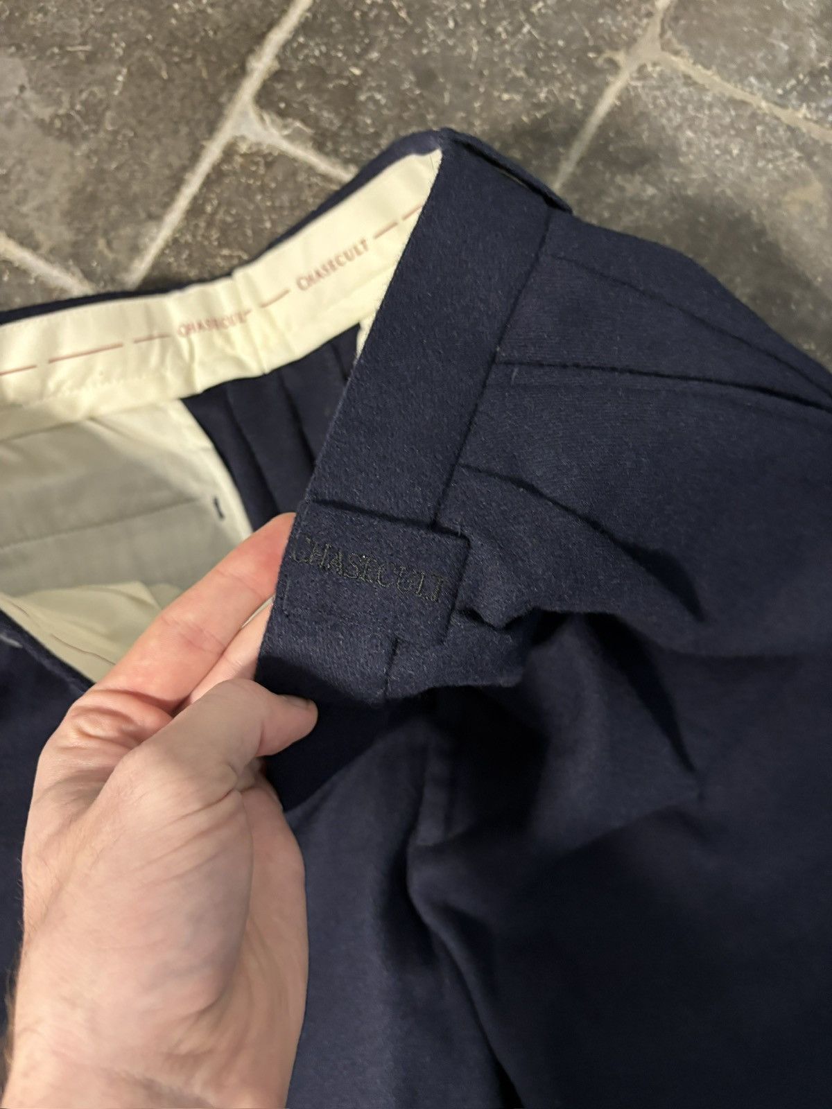 Japanese Brand Korean Designer Vintage ChaseCult Wool Trousers Double Pleat Size US 31 - 7 Thumbnail