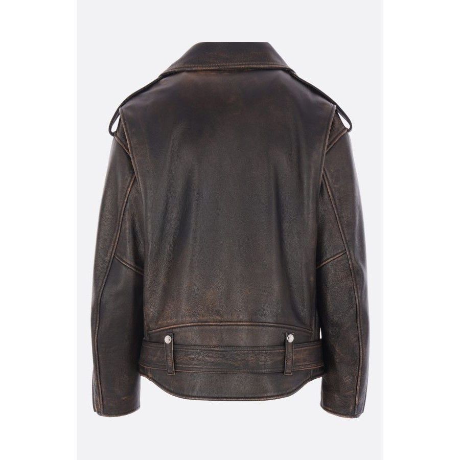 Alexander McQueen ALEXANDER MCQUEEN Brown Oversize Vintage Leather Jacket New Size M / US 6-8 / IT 42-44 - 2 Thumbnail