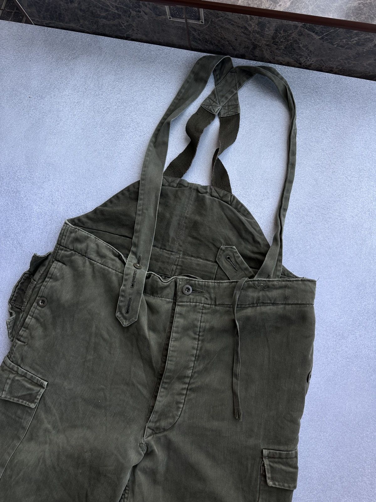 Vintage Vintage Suspender Field Pants 80s Army Overalls Quilted Size US 36 / EU 52 - 4 Thumbnail