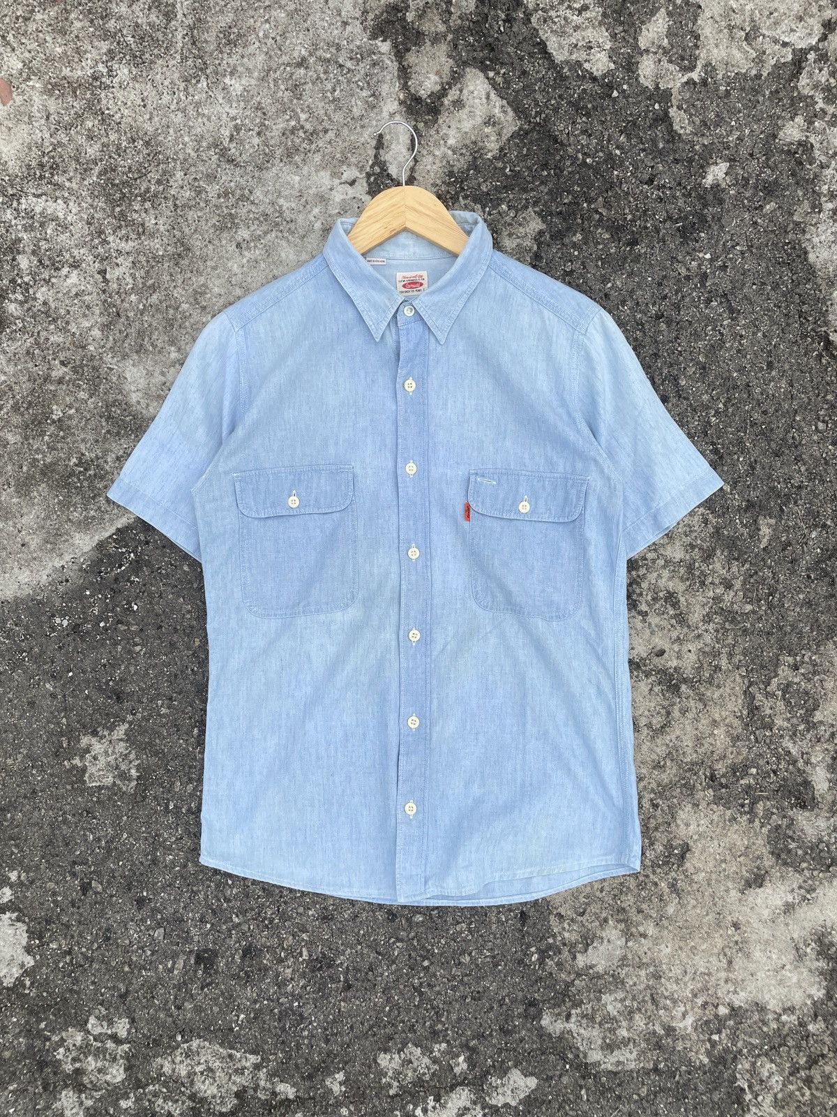 Levi's Vintage Levi's Orange Tab Denim Chambray Shirt Size US S / EU 44-46 / 1 - 1 Thumbnail