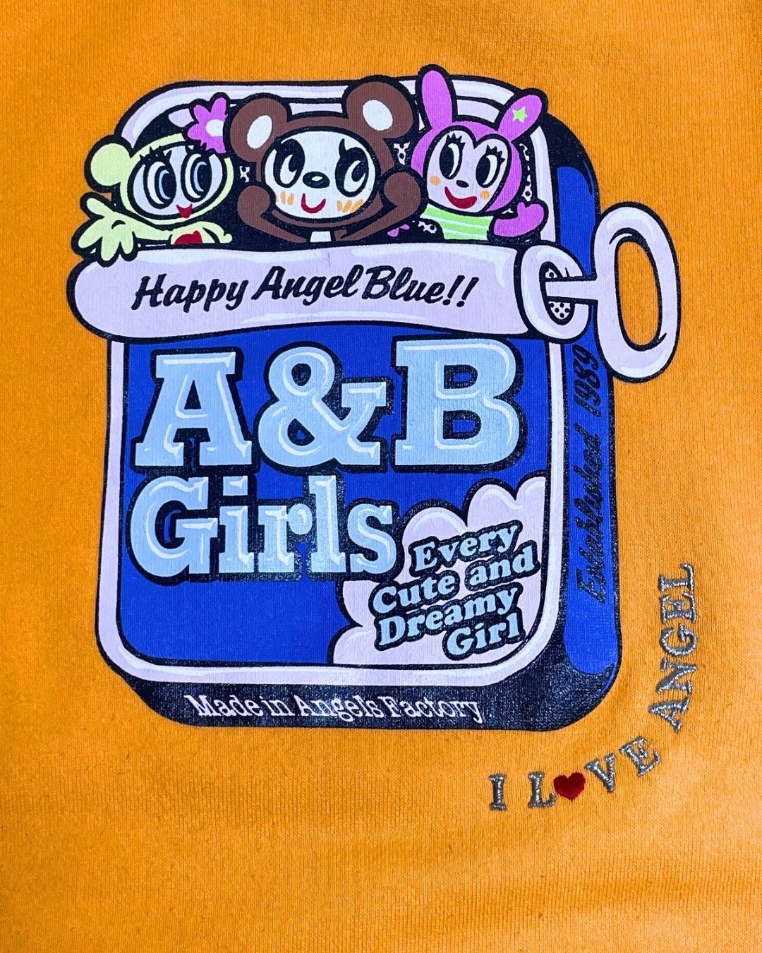 Angel Blue Angel Blue "A&B Girls" Orange Graphic Sweatshirt Size M / US 6-8 / IT 42-44 - 4 Thumbnail