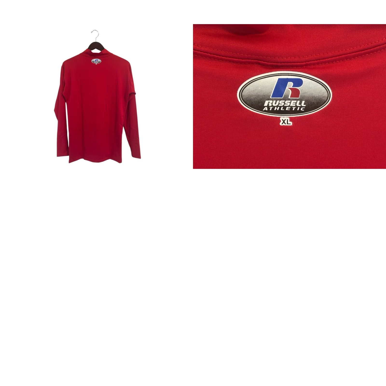 Russell Athletic VINTAGE Russell Athletic Mock Neck Shirt Mens XL NWT NOS 00s Dri-Power Red Long Sleeve Polyester Spandex 28" 21" 24" Excellent Mens Size US XL / EU 56 / 4 - 8 Thumbnail