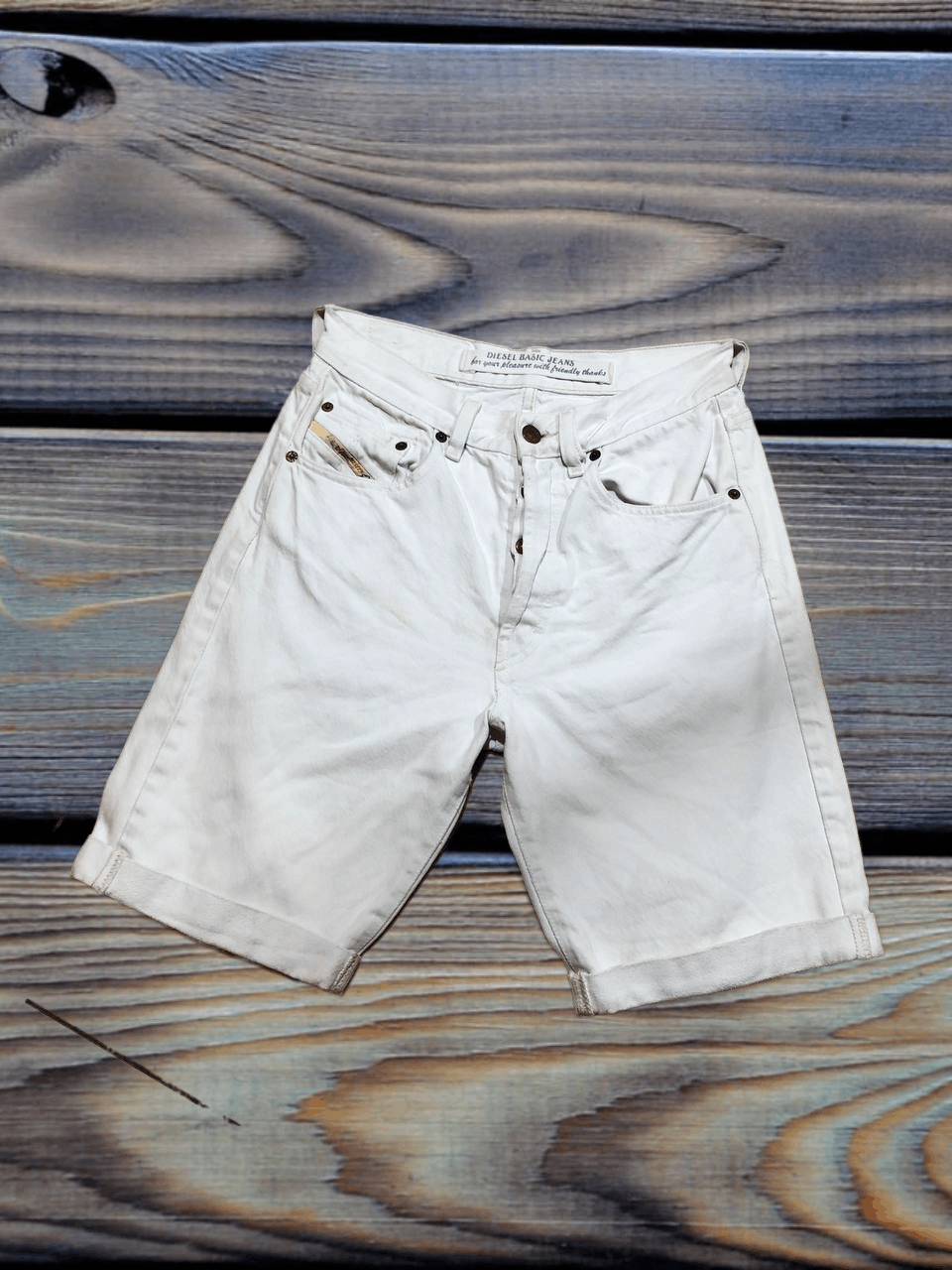 Diesel Men's Jeans White Shorts Diesel distressed Size US 29 - 1 Thumbnail