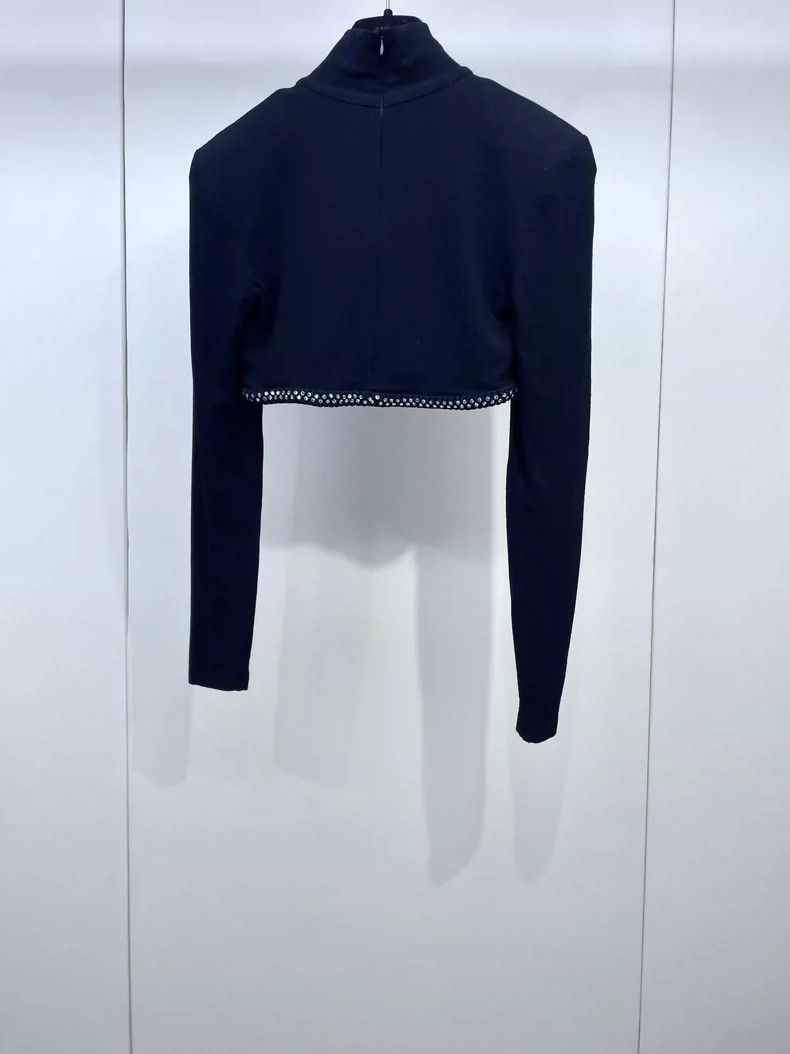 Chanel Chanel 24C early spring black half-high collar rhinestone Size XXS / US 00 / IT 34 - 2 Thumbnail