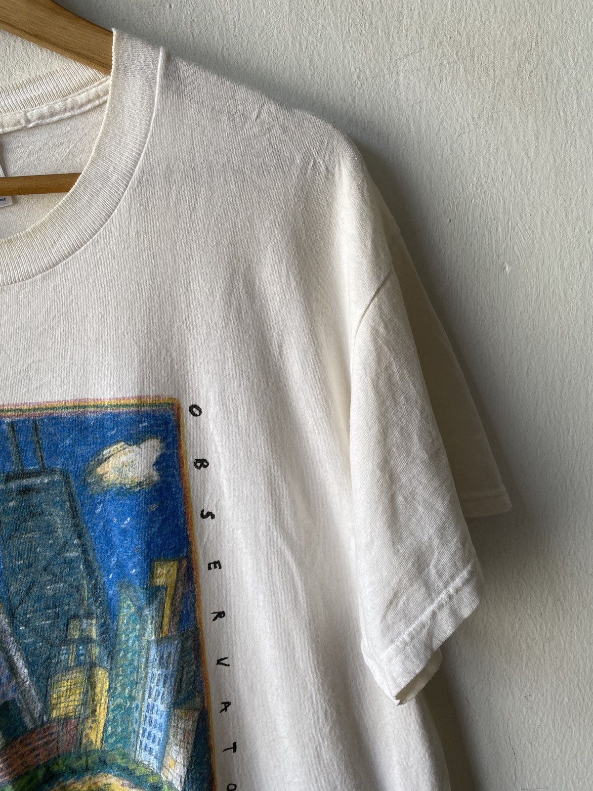 Art Comes First × Vintage 1990s - The Hancock Observatory Art T Shirt Size US L / EU 52-54 / 3 - 9 Thumbnail