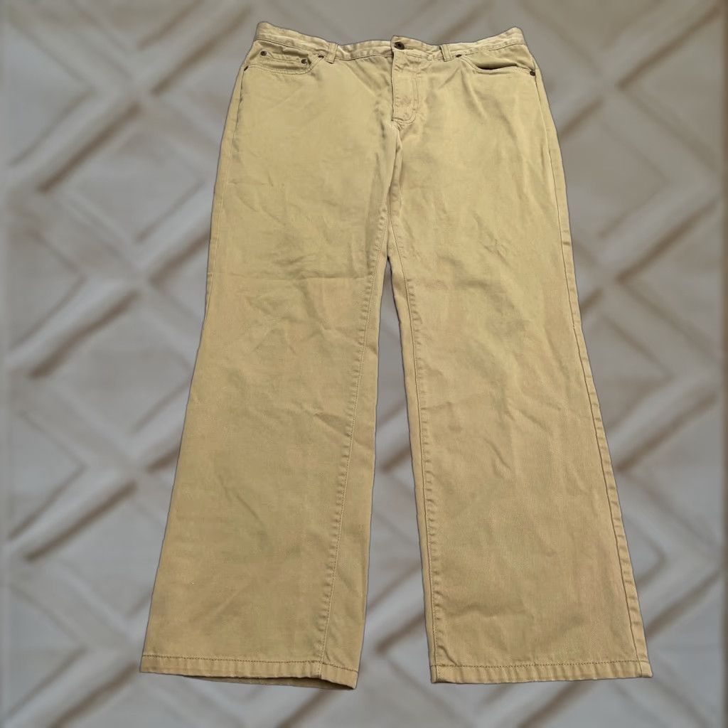 Vintage L.L. Bean Chino Pants Mens 34x30 Straight Brown Casual 100% Cotton Size US 34 / EU 50 - 1 Thumbnail