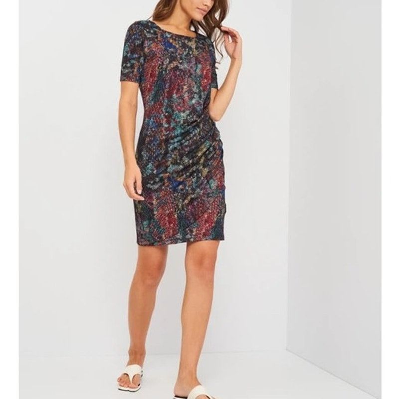 Desigual Desigual Harmonie Drape Dress Women's M/L Short Sleeve Size M / US 6-8 / IT 42-44 - 1 Thumbnail