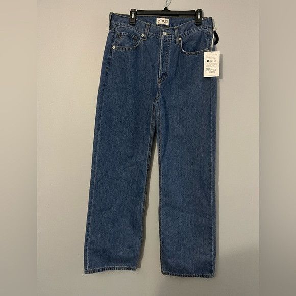 ETICA ETICA Stanton Relaxed Wide Leg Denim Jeans Size 29 x 29 NWT Size 29" - 5 Thumbnail